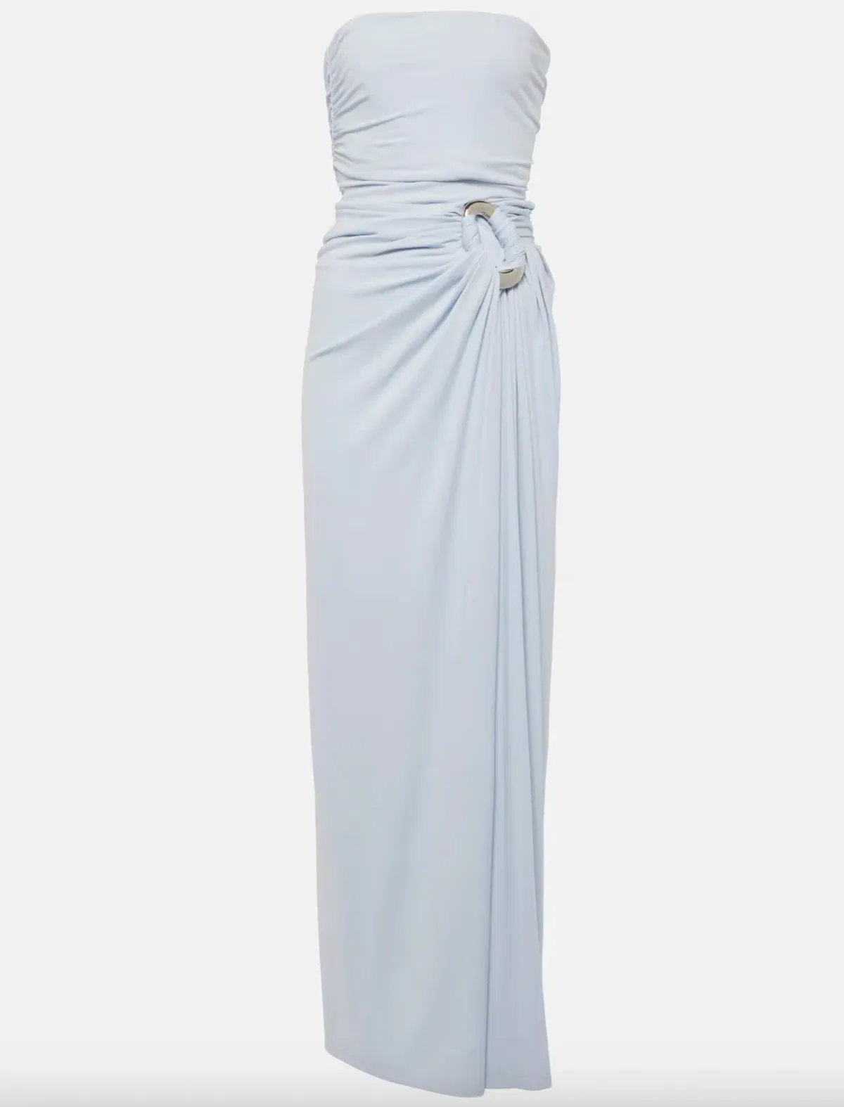 Simkhai  Emma Draped Jersey Bustier Gown Blue Size Au 8 - Image 1