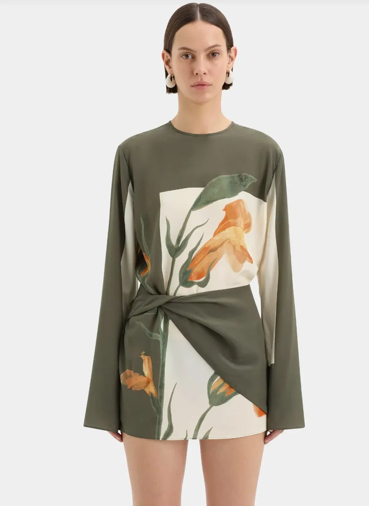 Constance Twist Mini Dress Green Size 8 - Image 6