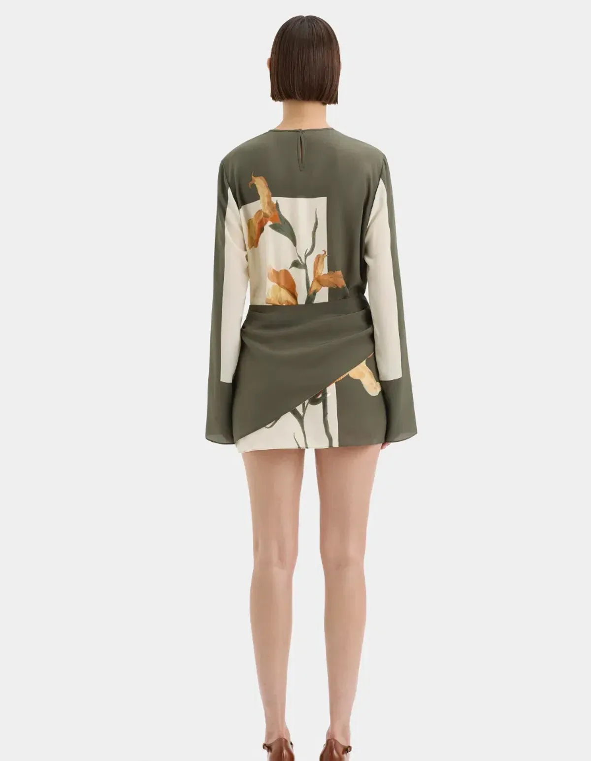 Constance Twist Mini Dress Green Size 8 - Image 4