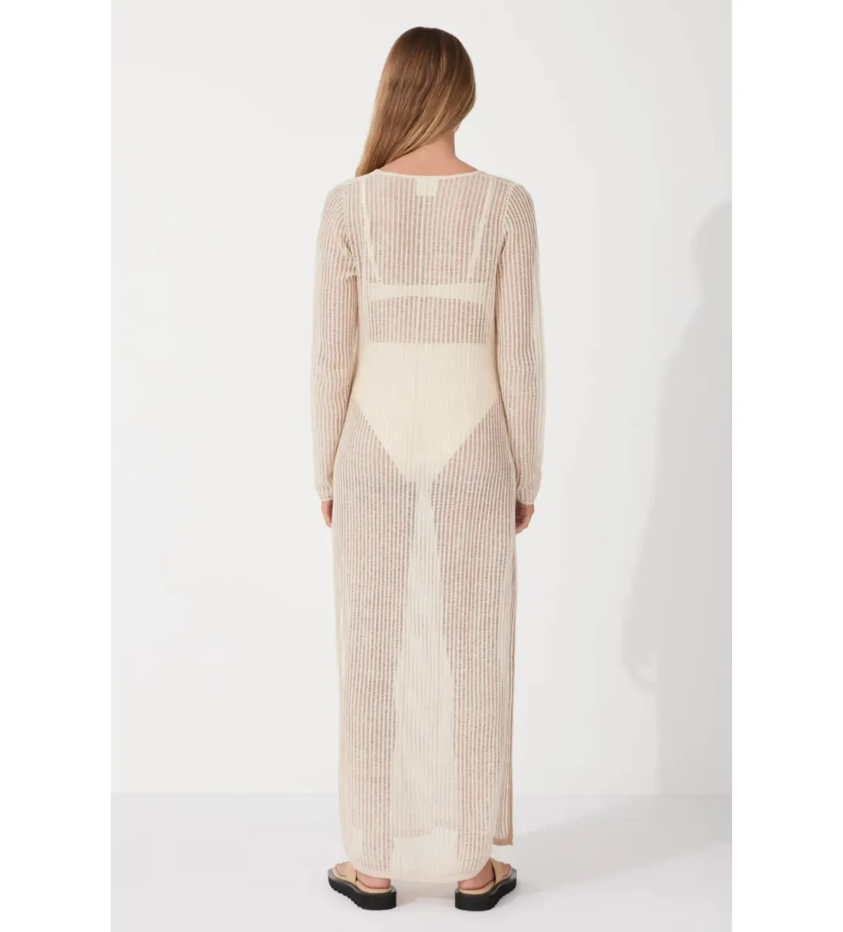 Zulu & Zephyr Husk Lattice Knit Dress Size 14 - Image 3