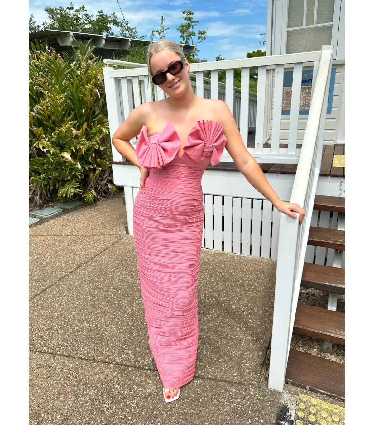 Rachel Gilbert Jensen Gown Pink Size 2 / AU 10 - Image 3