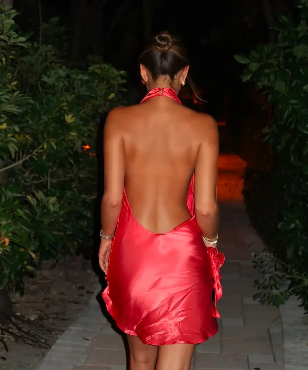 Arcina Ori Rose Dress Red Size M  for rent on The Volte - main image