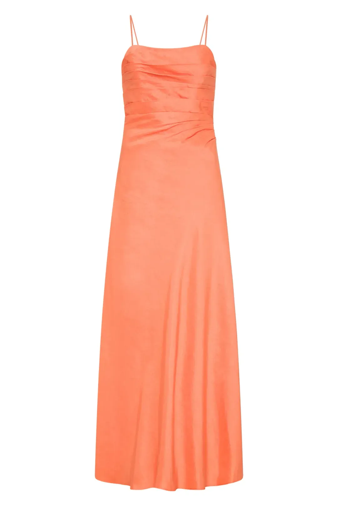 AJE Clarice Draped Maxi Dress Sunset Orange Size 14 for rent on The Volte - main image