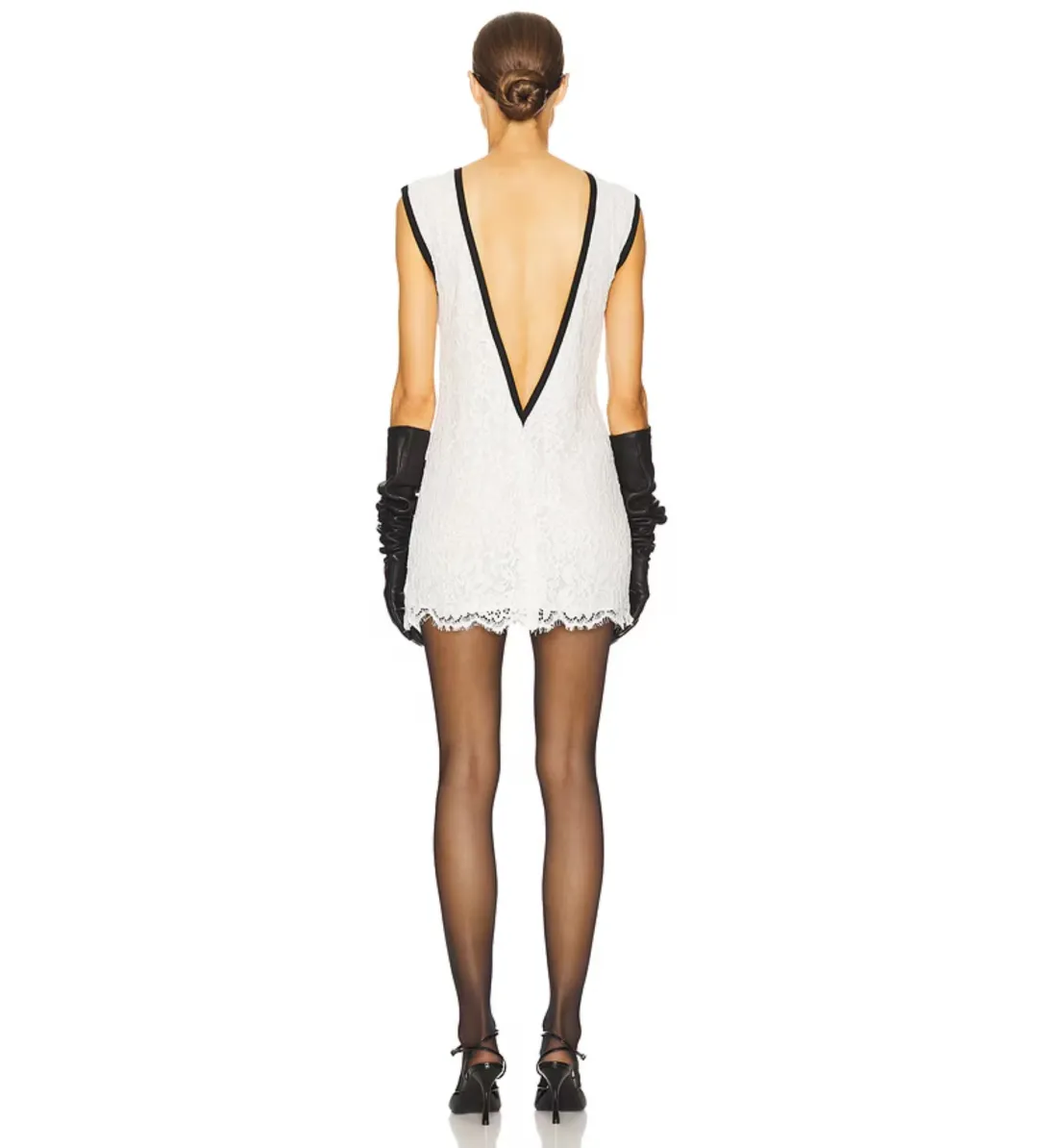 Helsa The Lace Mini Dress White Size S / AU 8  for rent on The Volte - main image