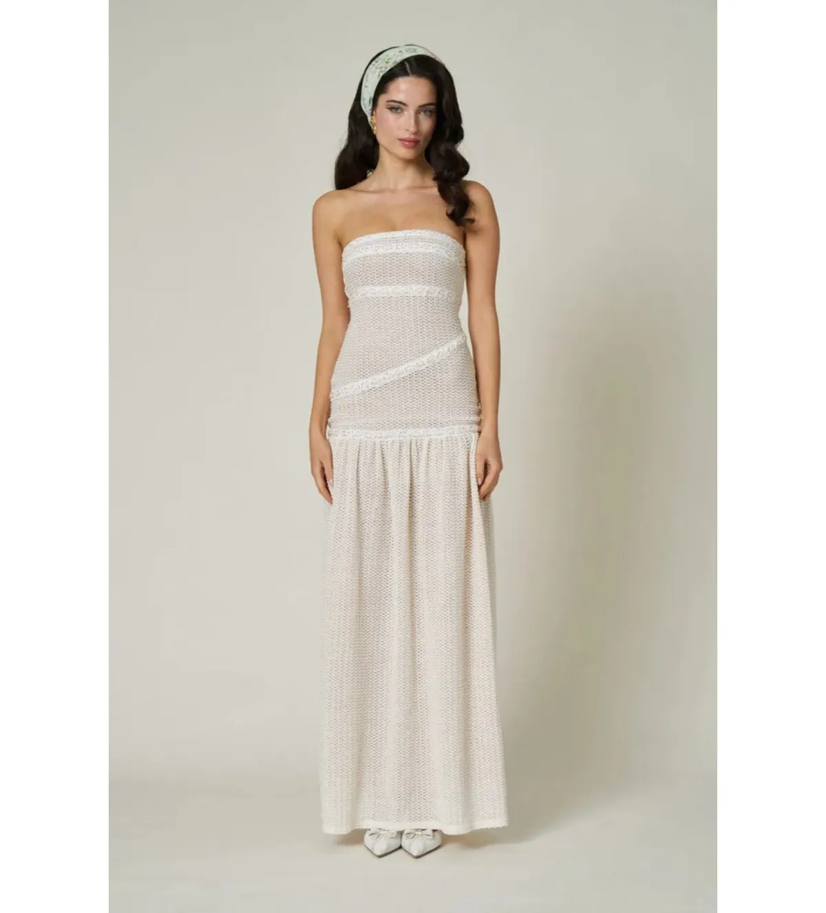 Fait Par Foutch Colette Maxi Dress Ivory Size XS/AU 6 - Image 1