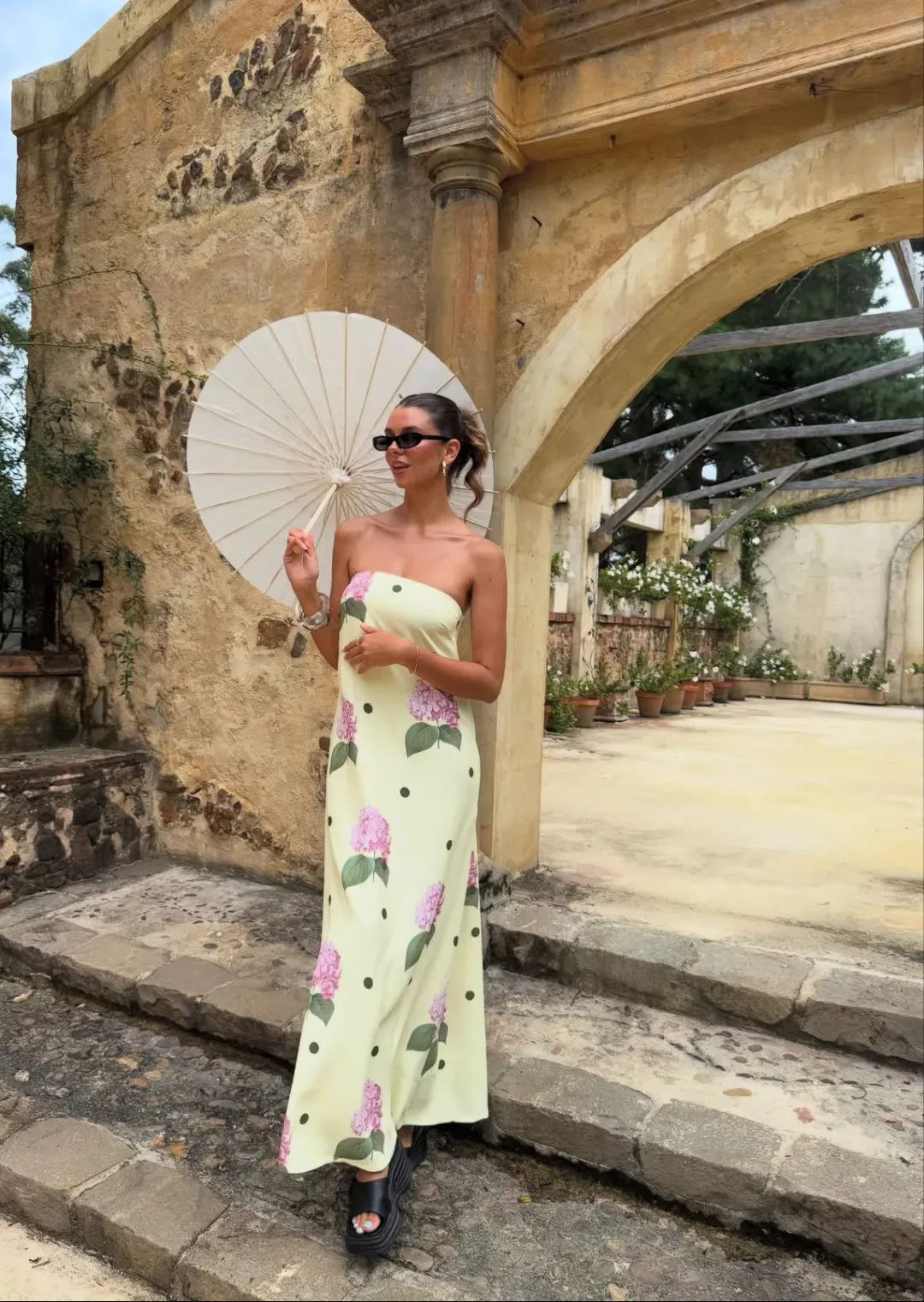 Palm Noosa Alessia Dress Portofino Polka Dot Size 12  for rent on The Volte - main image