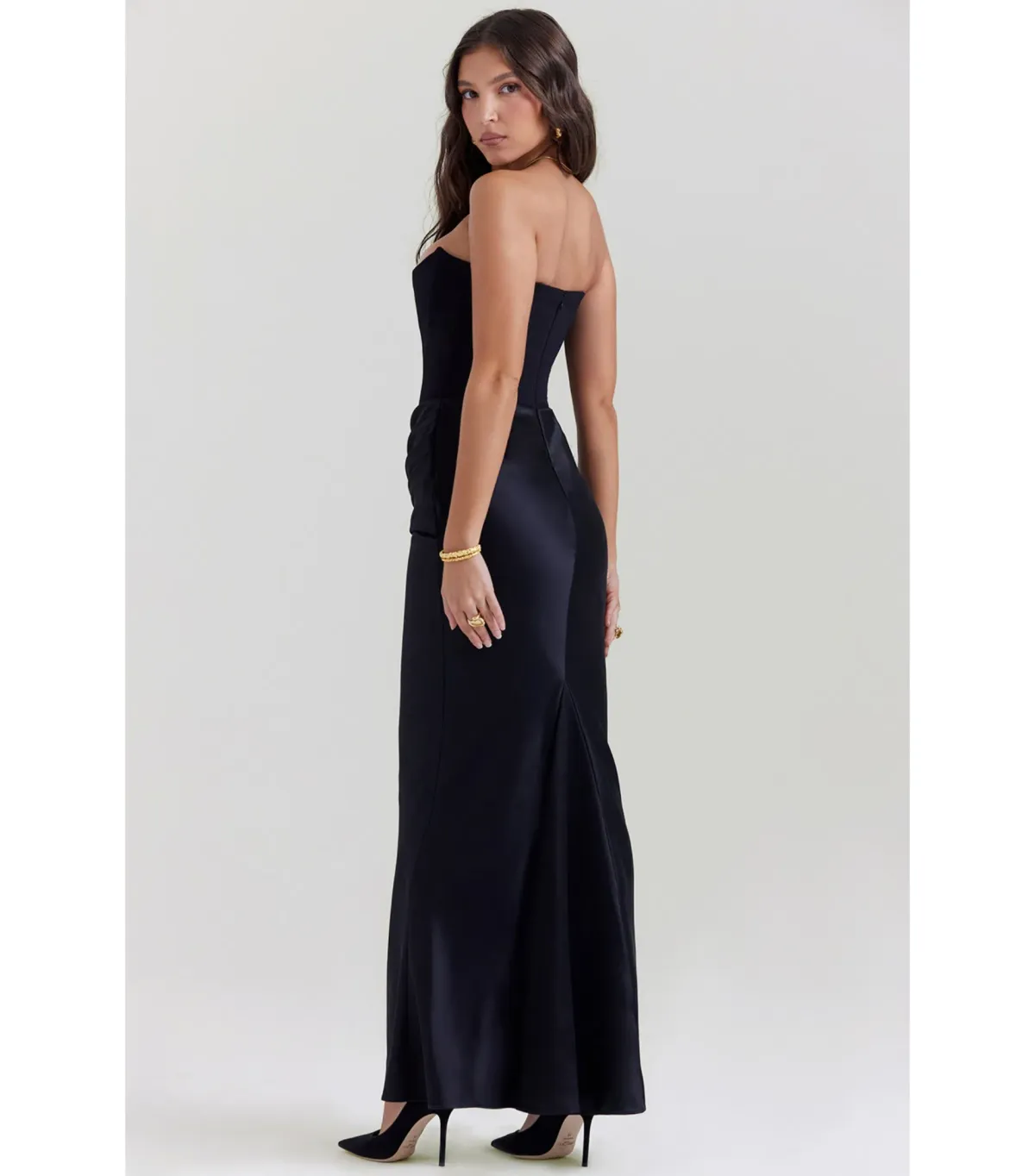  House Of Cb Persephone Corset Gown Black Size M / AU 10 - Image 2