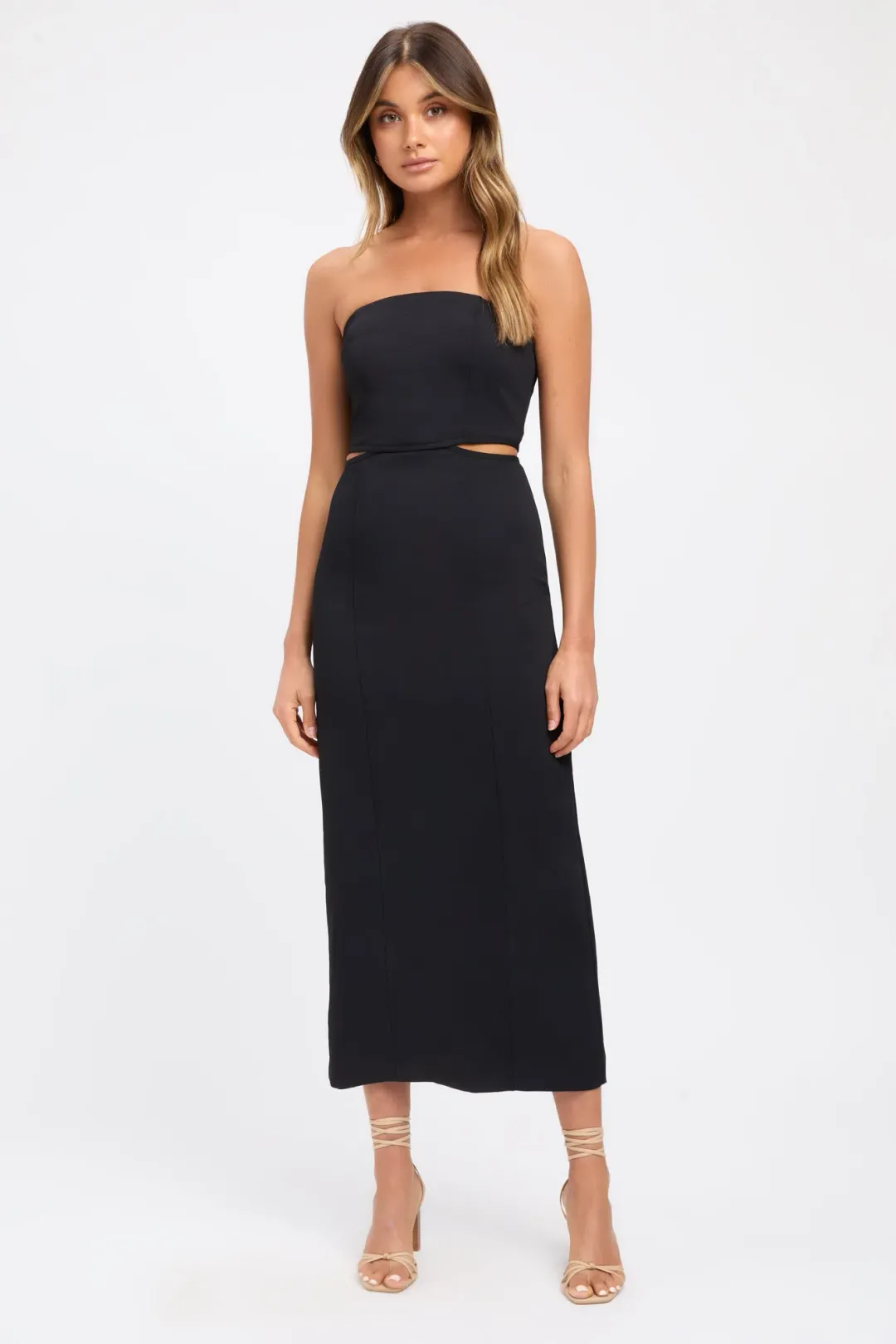 Kookai Oyster Cut Midi Dress Size 8 for rent on The Volte - main image