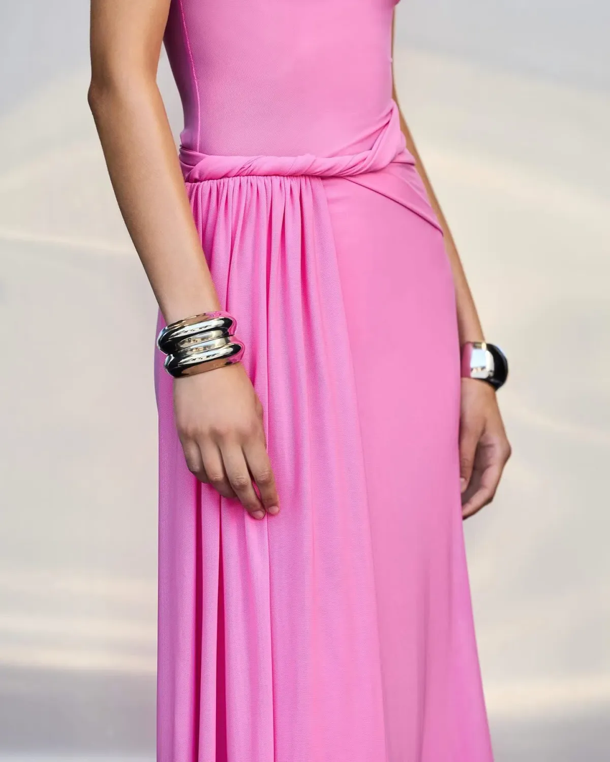 Misha Sisal Maxi Dress Pink Size 10 - Image 9