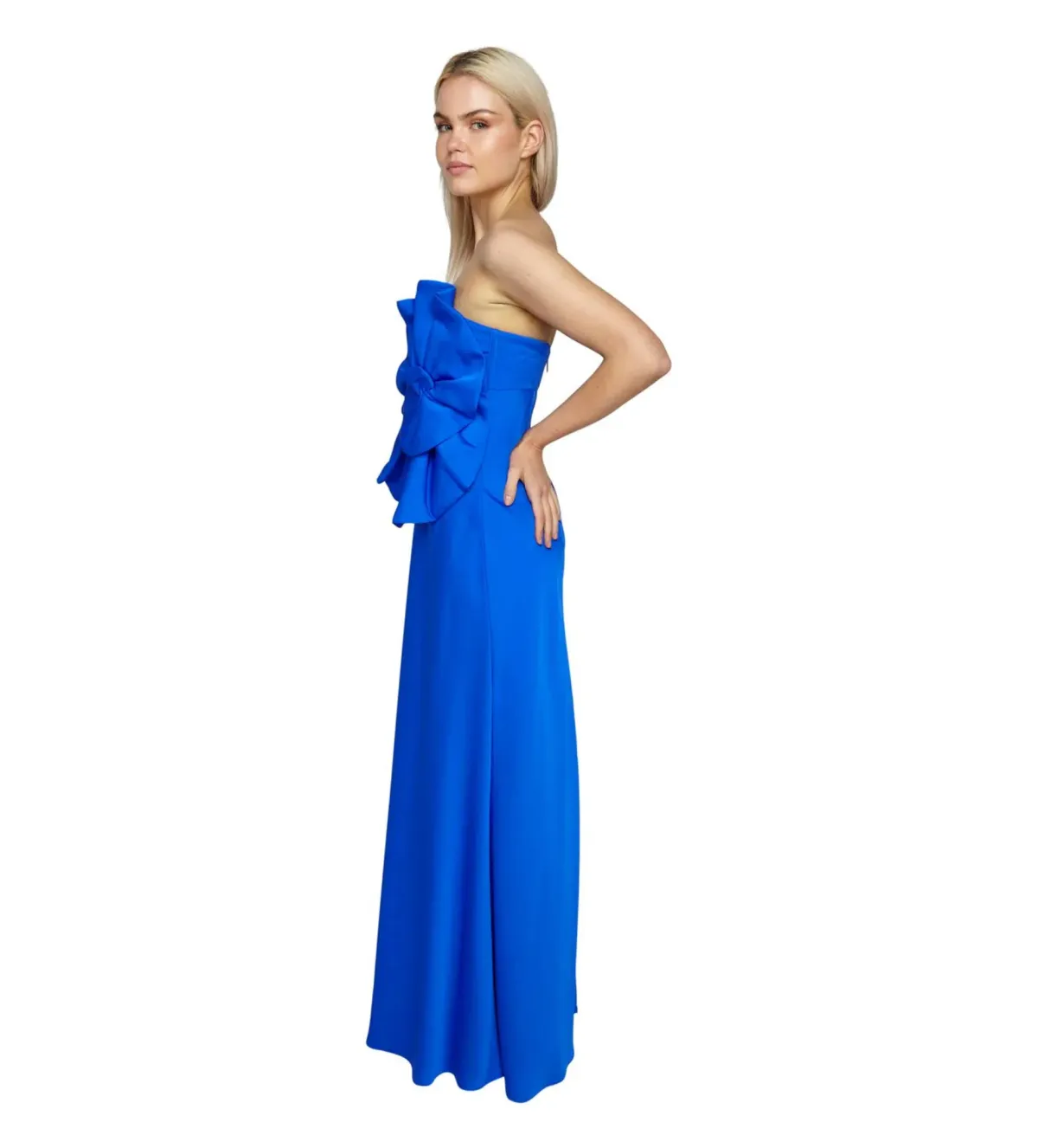 Sheike High Society strapless dress in electric blue size AU 6 - Image 2