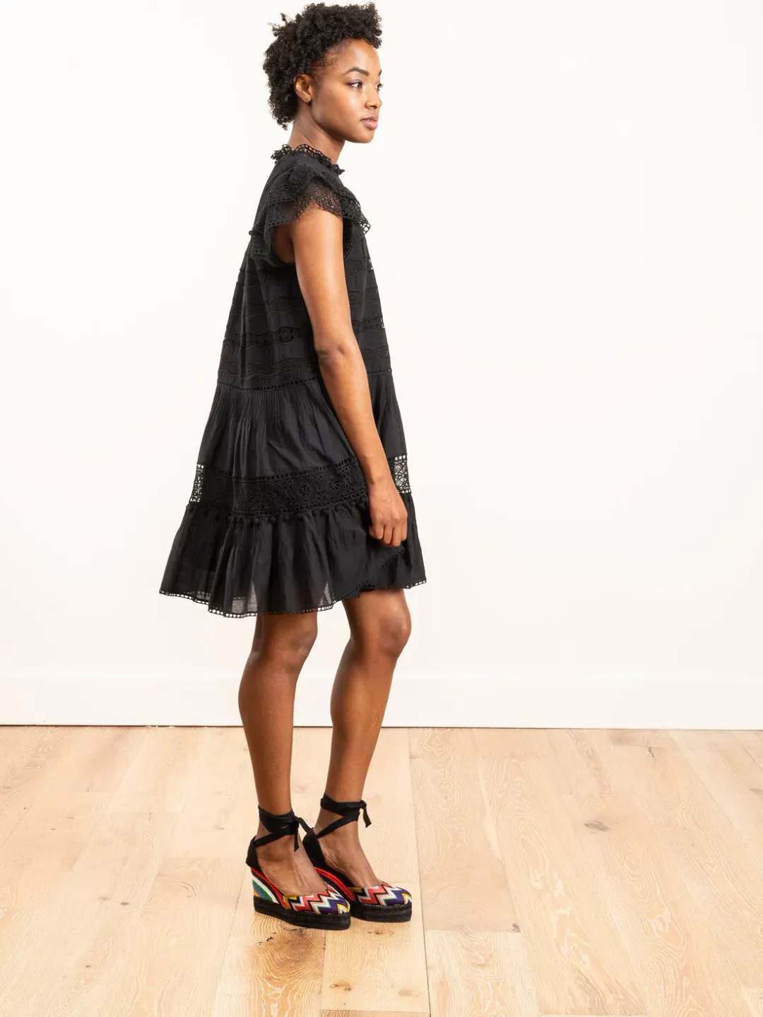 Ulla Johnson Nora Dress In Noir Size 12 for rent on The Volte - main image