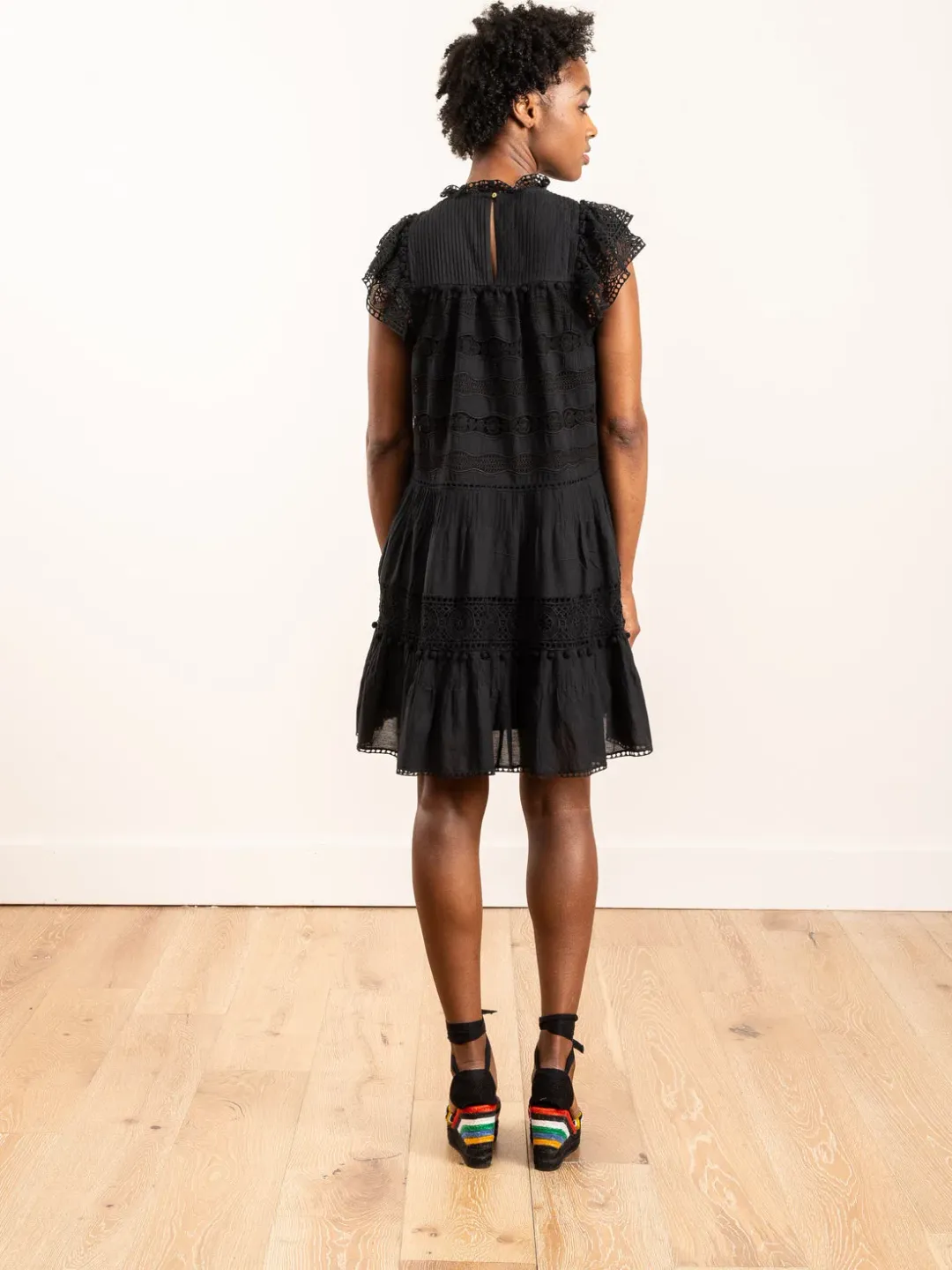 Ulla Johnson Nora Dress In Noir Size 12 for rent on The Volte - main image