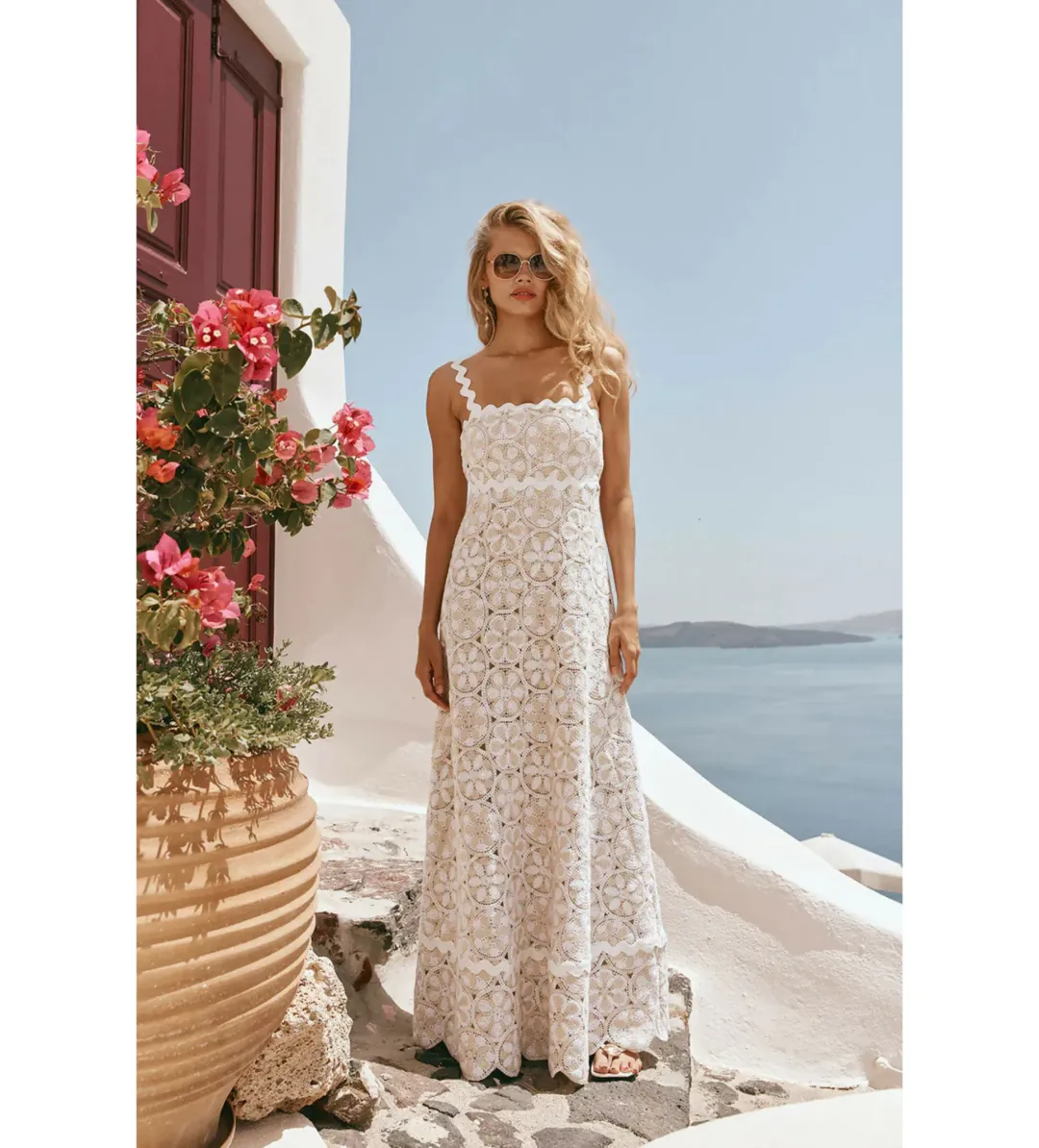 Zaco Dalton Crochet Dress White Size Au 10 for rent on The Volte - main image