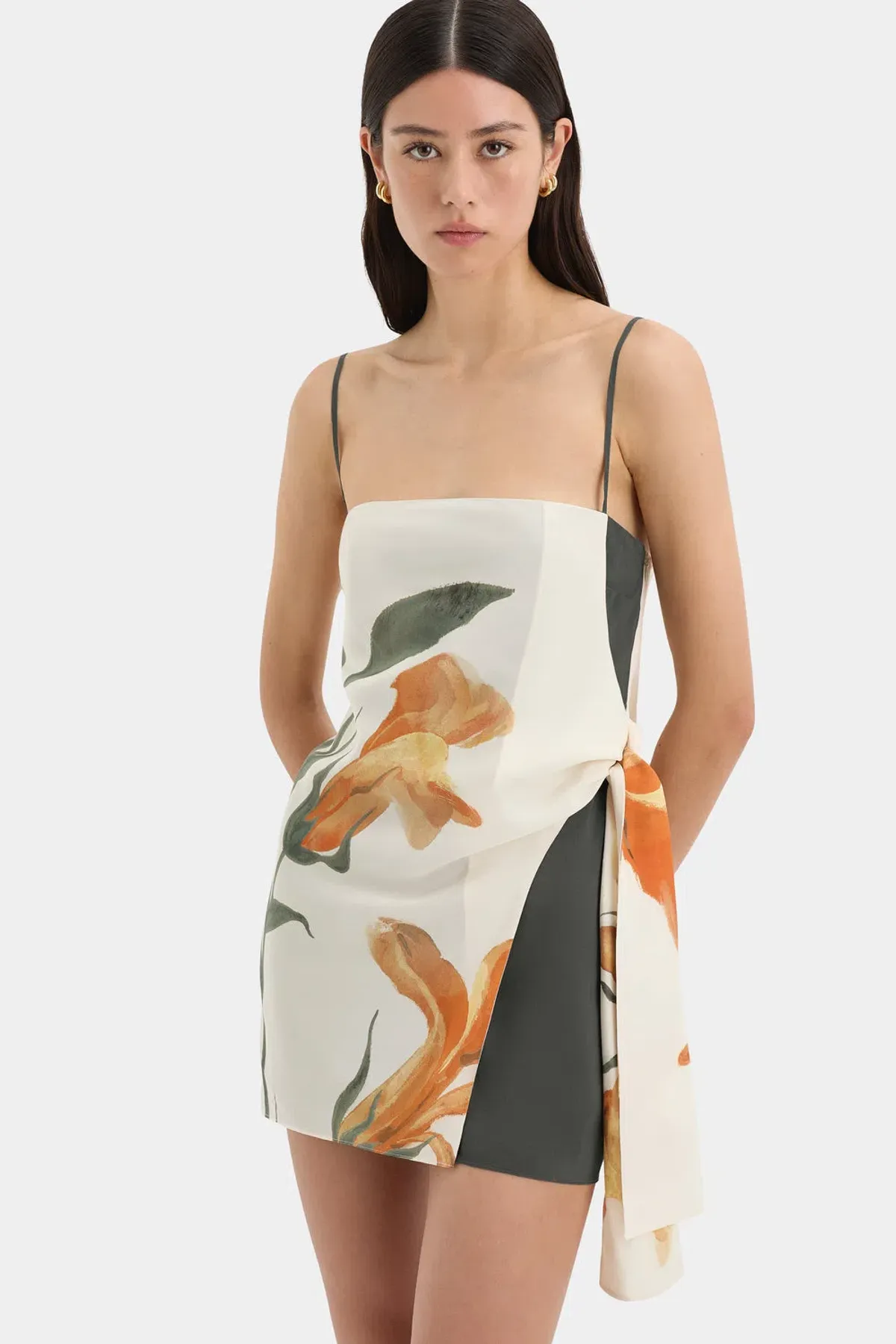 Sir the Label Constance Tie Mini Dress Iris Floral Size 1 /Au 8 - Image 2