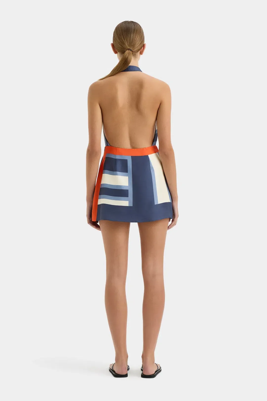 Sir the Label Dazed Wrap Halter Mini Dress Studio Print Size 3/Au 12  for rent on The Volte - main image