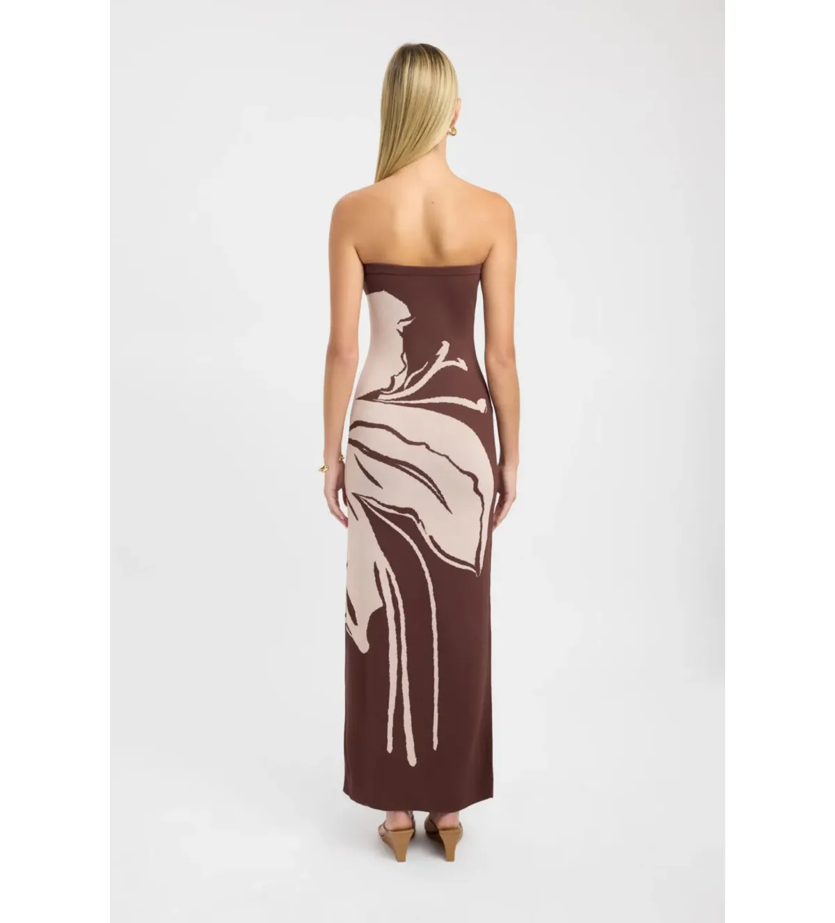 Kookai Aloha Strapless Maxi Dress in Macadamia Size AU 8 - Image 2