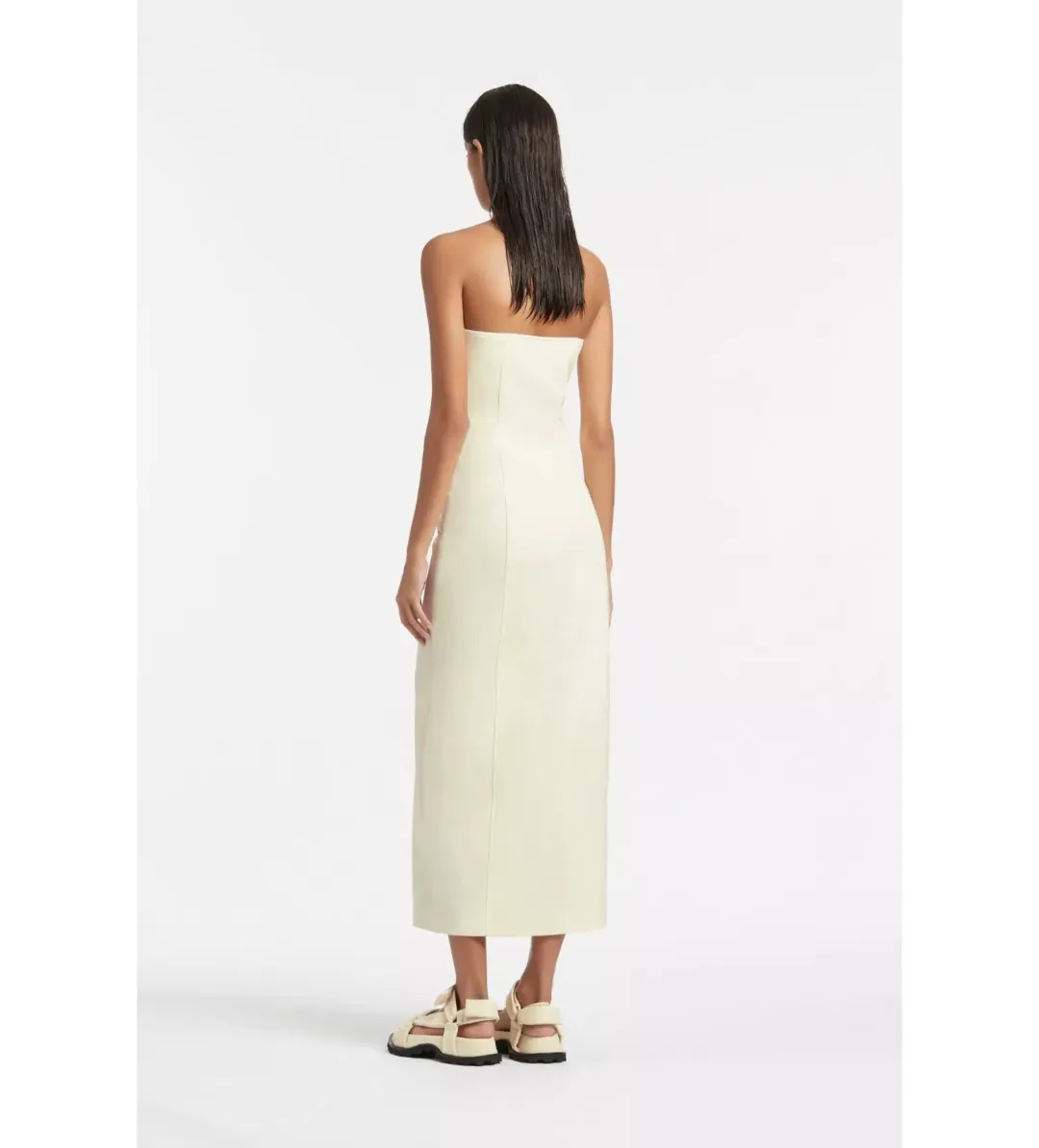SIR THE LABEL LEMON MARCO STRUCTURED MIDI DRESS SIZE AU 8 for rent on The Volte - main image