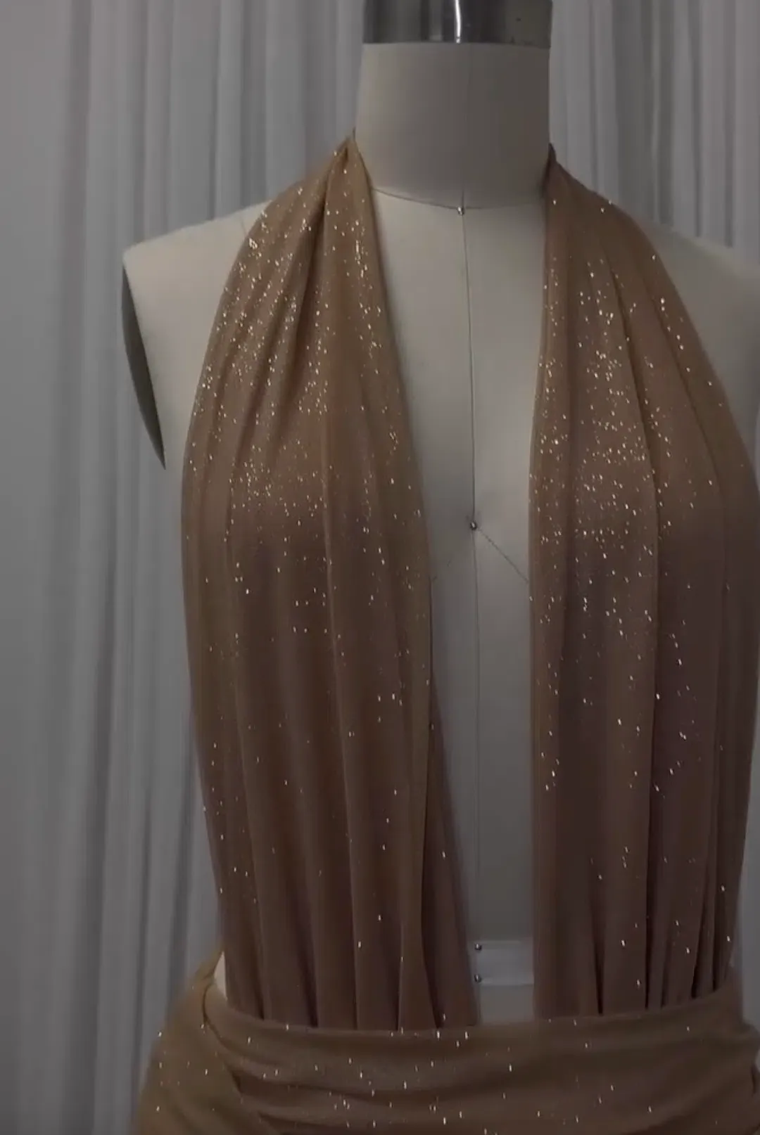 𝗗𝗭̌𝗢 Belle Bodysuit and Skirt Set Gold Size 8 for rent on The Volte - main image