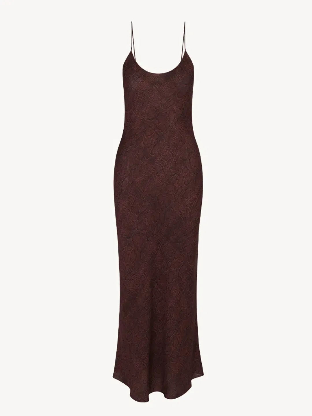 Realisation Par The Penelope Midi Dress Chocolate Brown Python Print Size 10 for rent on The Volte - main image