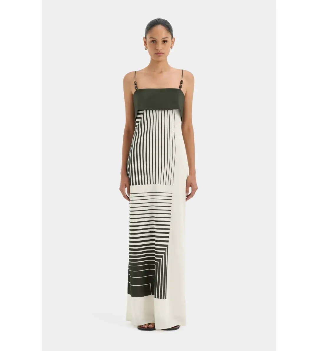 Sir The Label Leilana Slip Maxi Dress Garden Stripe Size 2/AU 10 for rent on The Volte - main image