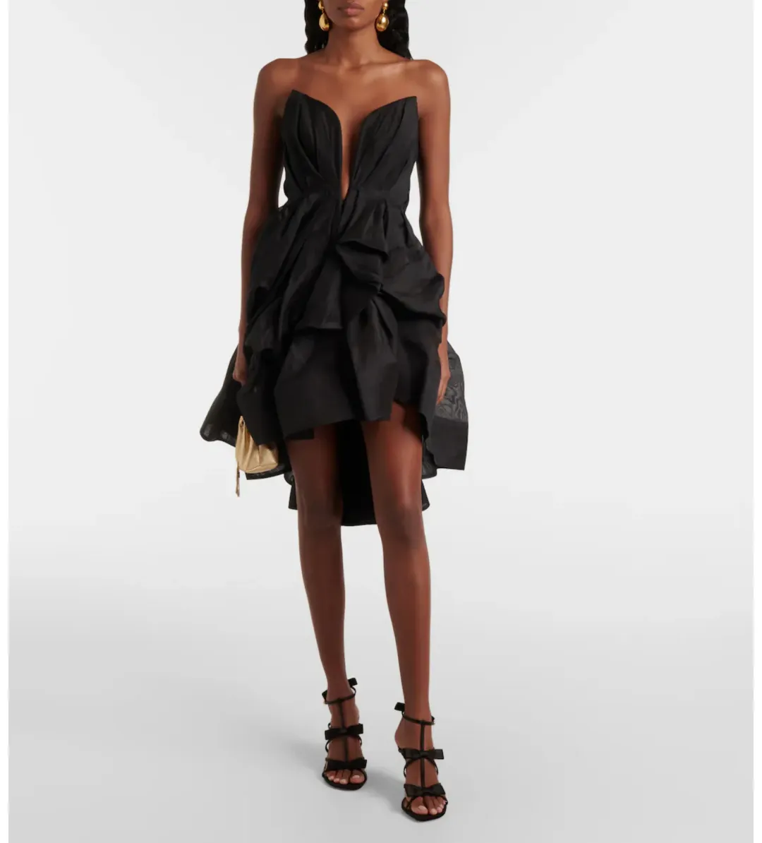 Zimmermann The Illuminate Draped Mini Dress in Black Size 0/Au 8 for rent on The Volte - main image