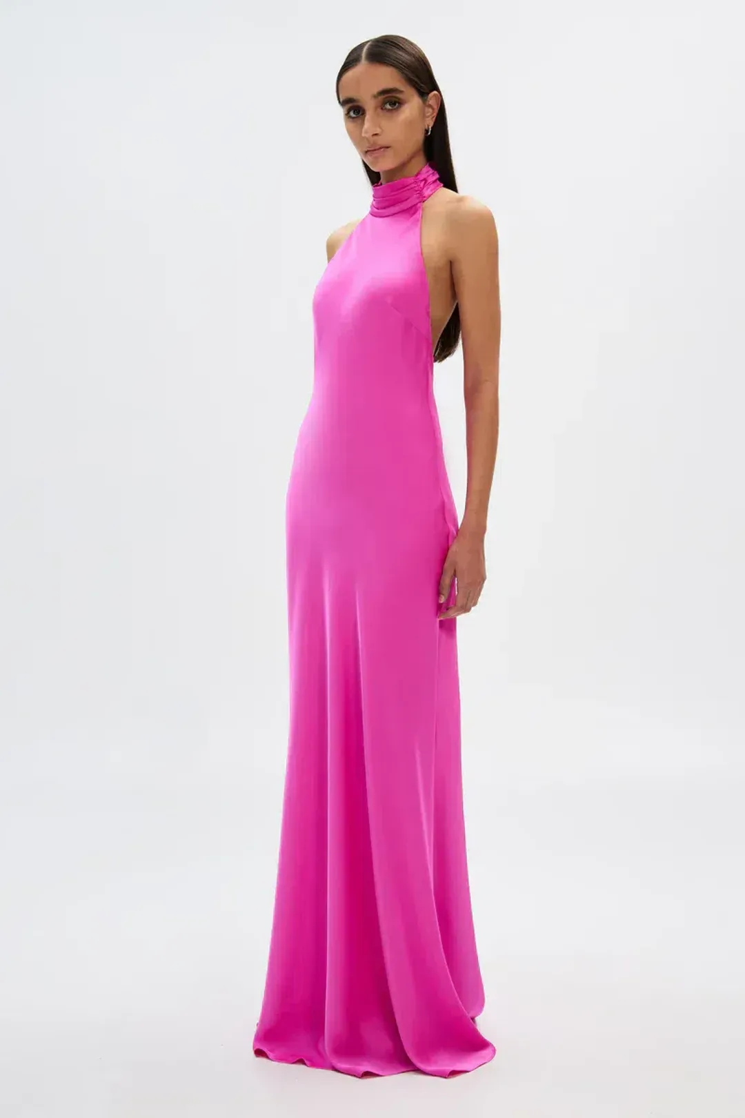MISHA Evianna Satin Pink Size 12 for rent on The Volte - main image