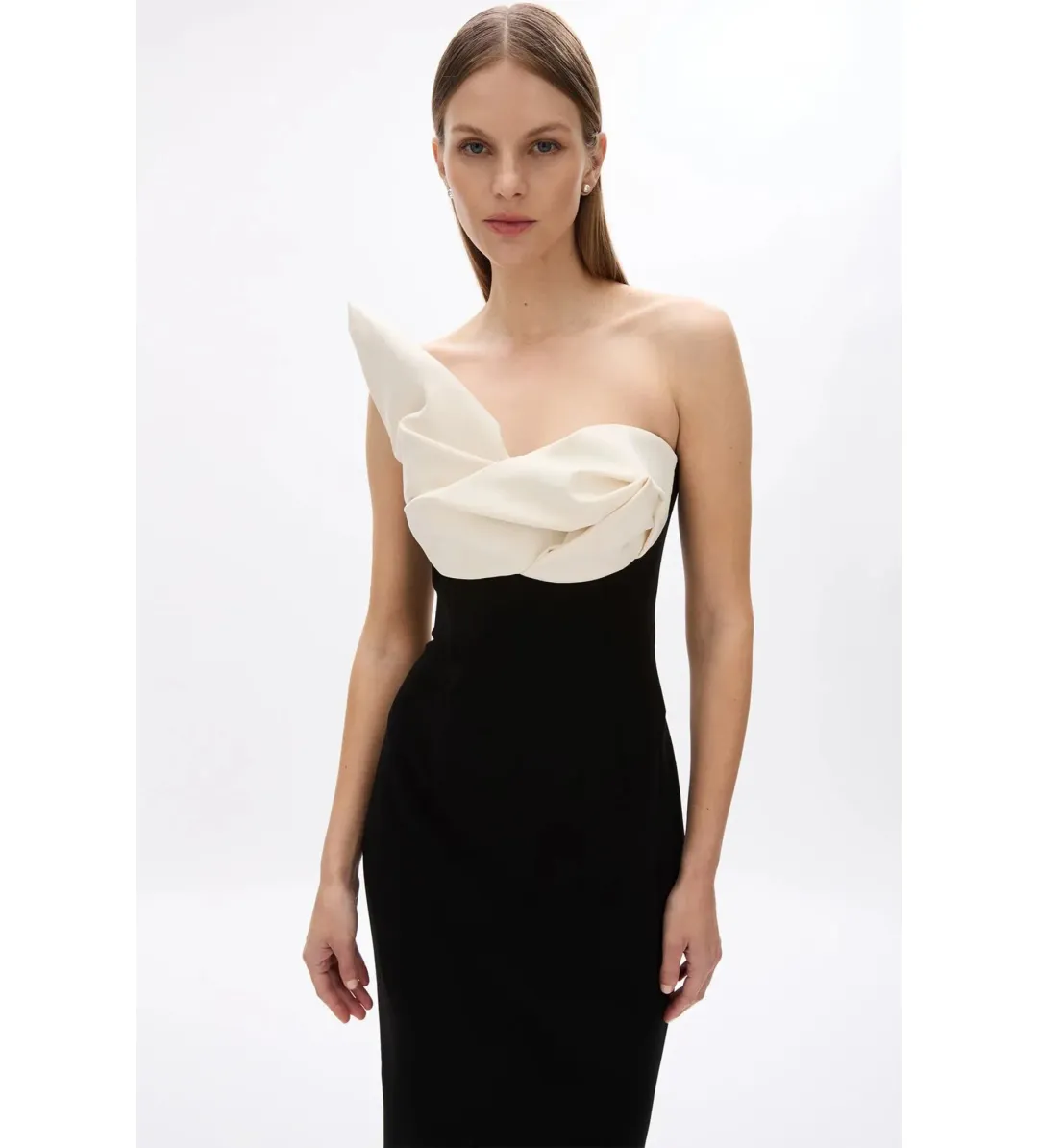 Rachel Gilbert Cassidy Midi Dress Black/Coconut Size AU 10 for rent on The Volte - main image