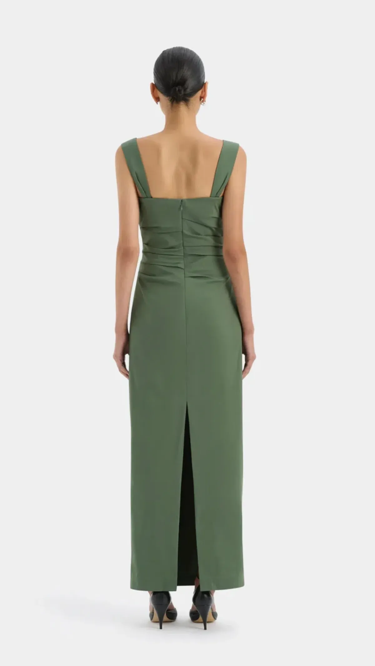SIR - Florent Balconette Gown in Forest Green Size 1 (8) - Image 2