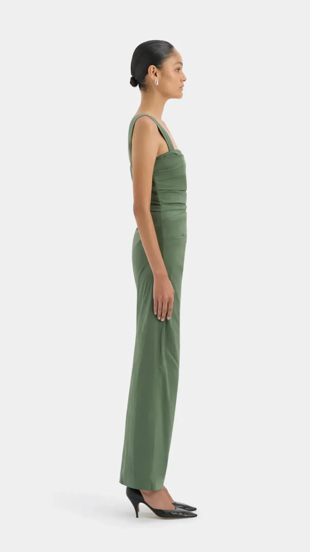 SIR - Florent Balconette Gown in Forest Green Size 1 (8) - Image 3