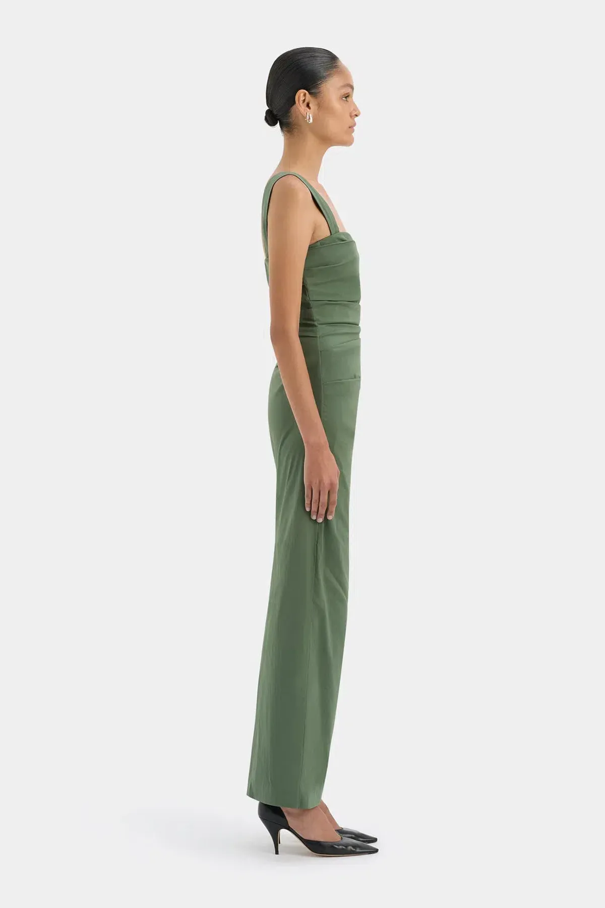 SIR  Florent Balconette Gown in Forest Green Size 2 size 10 AU - Image 2