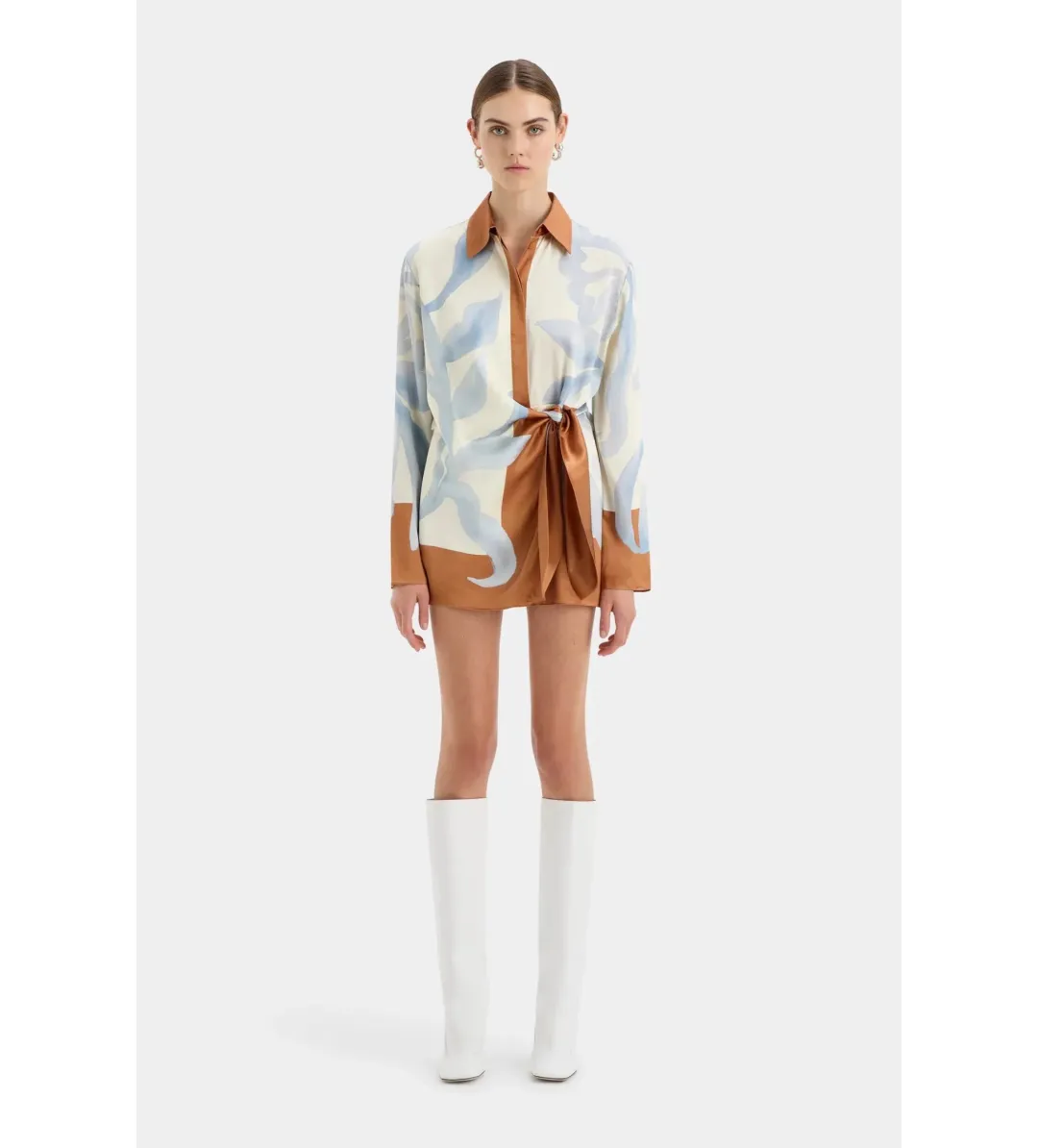 Sir the Label Sorrento Shirt Dress Sciarpa Print Size 0 / AU 6 for rent on The Volte - main image