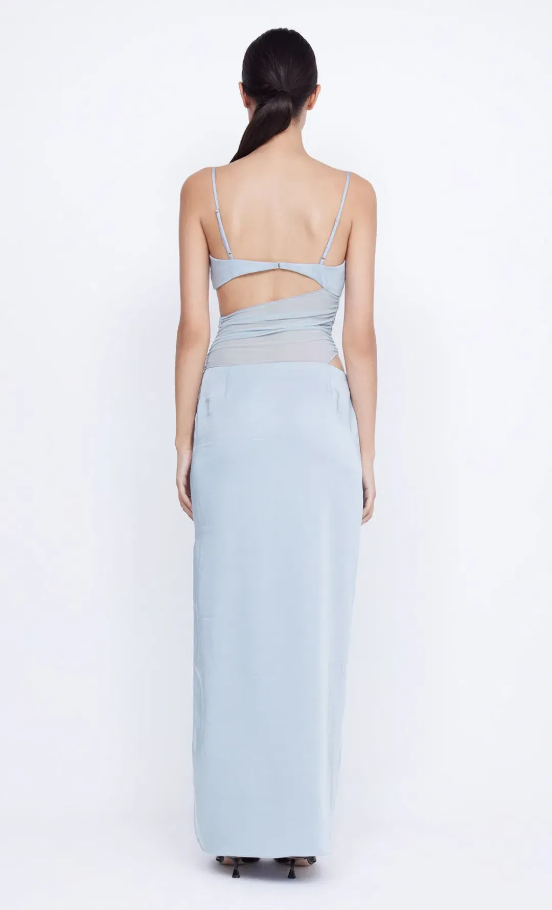 Bec & Bridge Mari Lou Asym Maxi Dress Dove Blue Size 8 for rent on The Volte - main image
