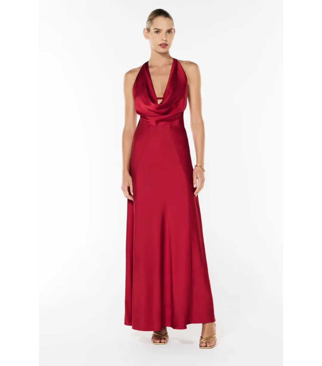 Manning Cartell Charmed Cowl Slip Dress in Red Size AU 10  for rent on The Volte - main image