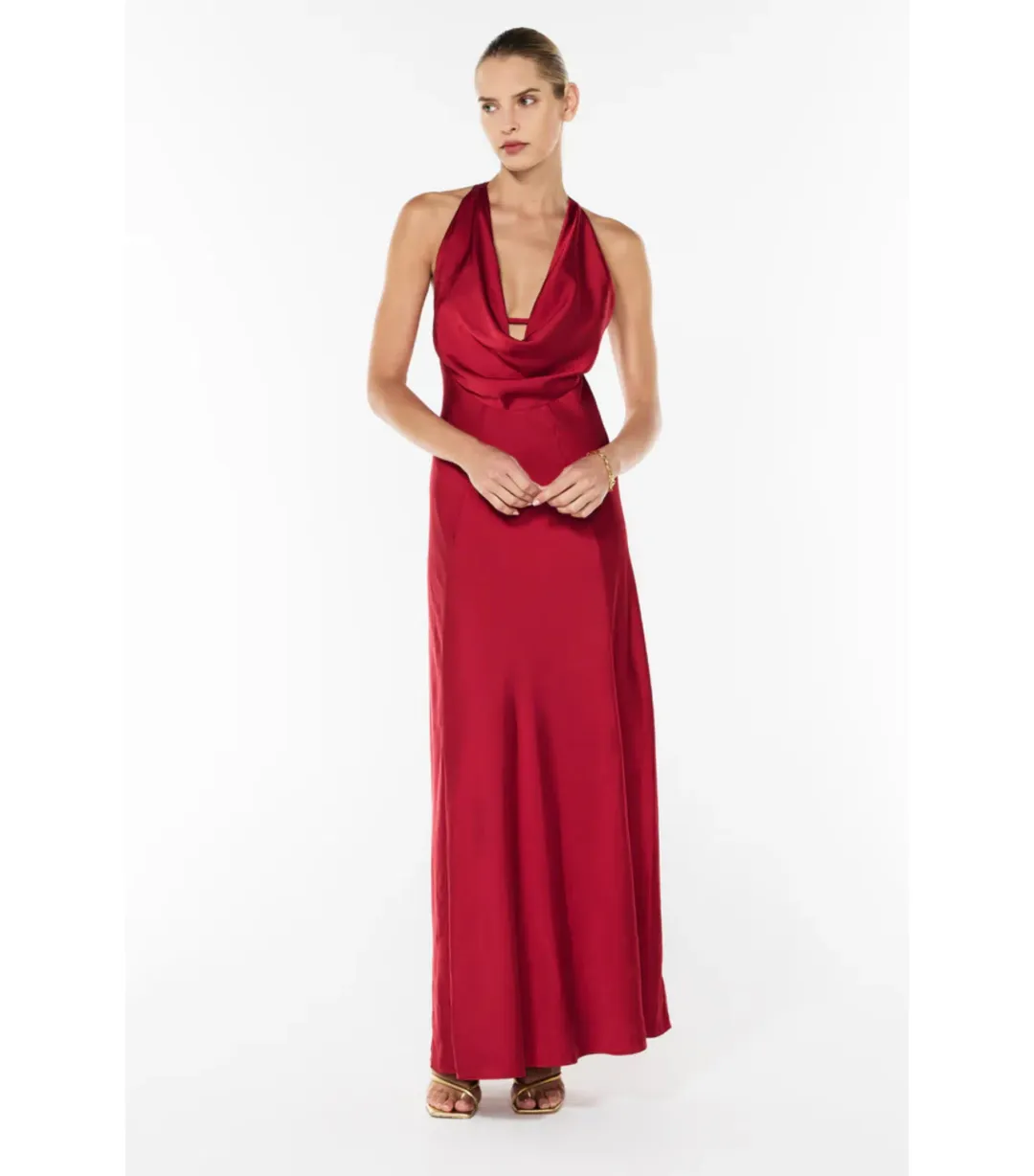 Manning Cartell Charmed Cowl Slip Dress in Red Size AU 10  for rent on The Volte - main image