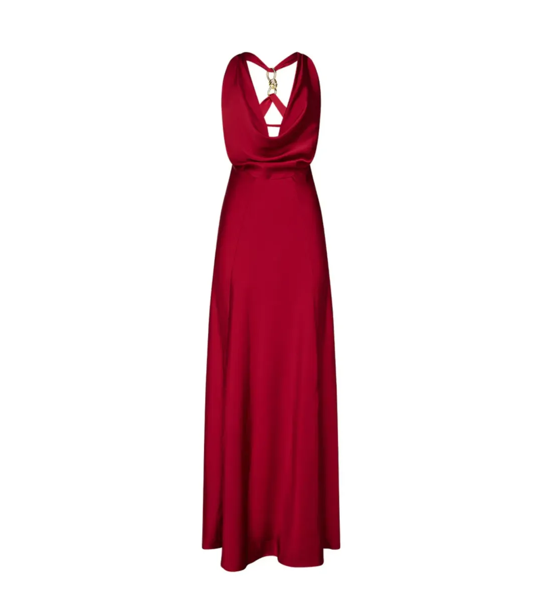 Manning Cartell Charmed Cowl Slip Dress in Red Size AU 12 for rent on The Volte - main image