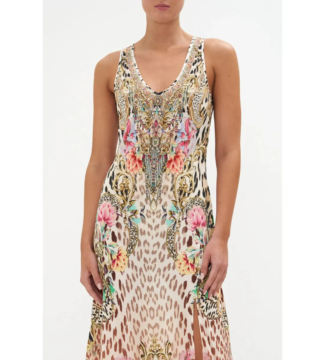 Camilla Bias Cut Tank Dress Queen Atlantis Size S / AU 10 for rent on The Volte - main image