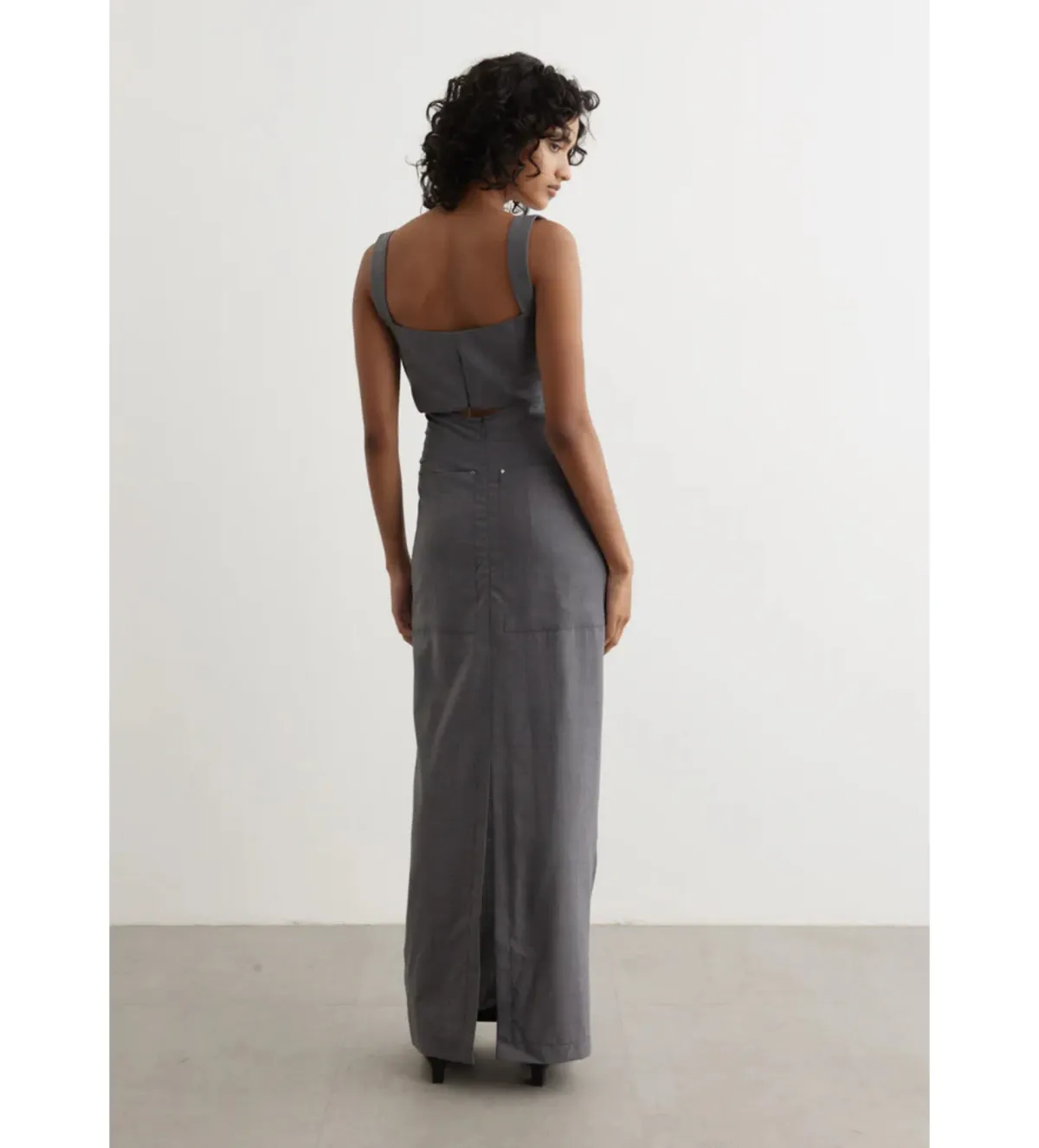 Paris Georgia Amara Bustier Top and Maxi Skirt Wool Size S / AU 8 - Image 2