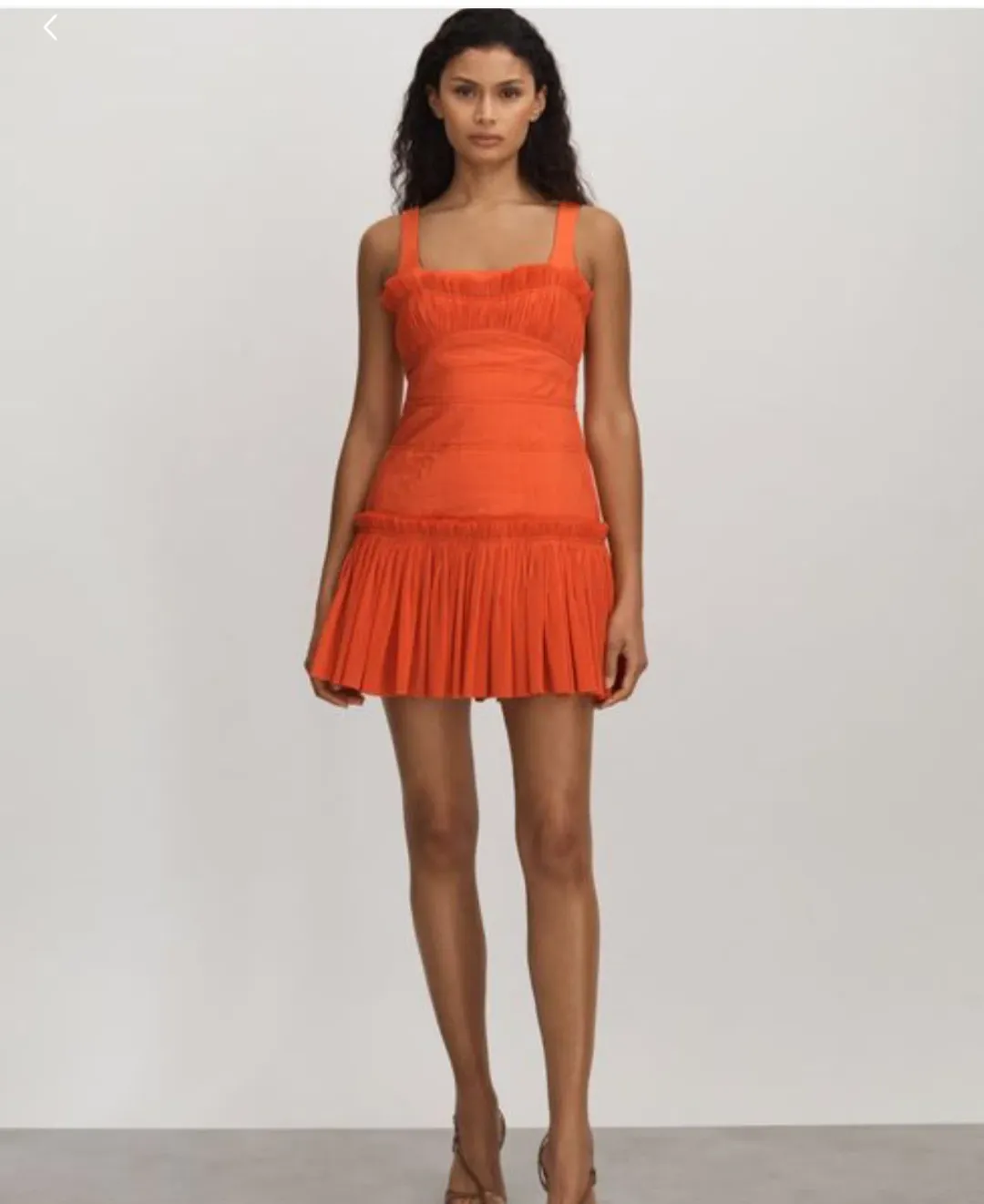 Acler Dartnell Mini Dress Orange Size 10 for rent on The Volte - main image