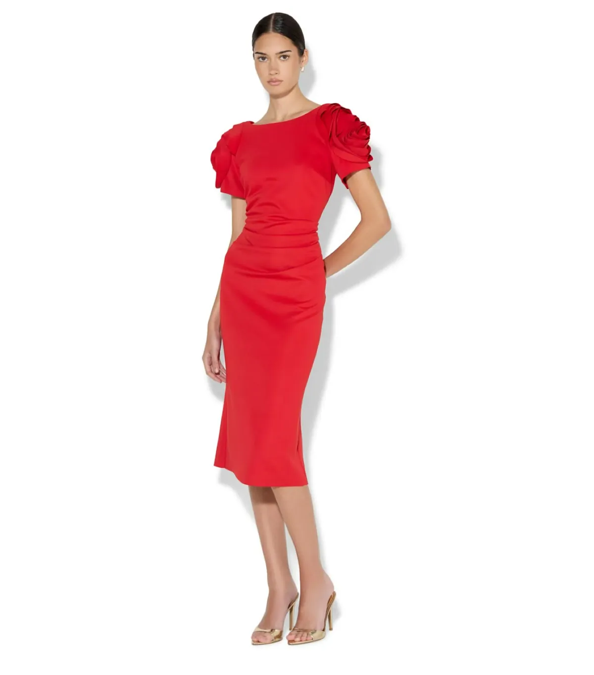Montique Monelli Knee Length Dress Red Size 12 - Image 2