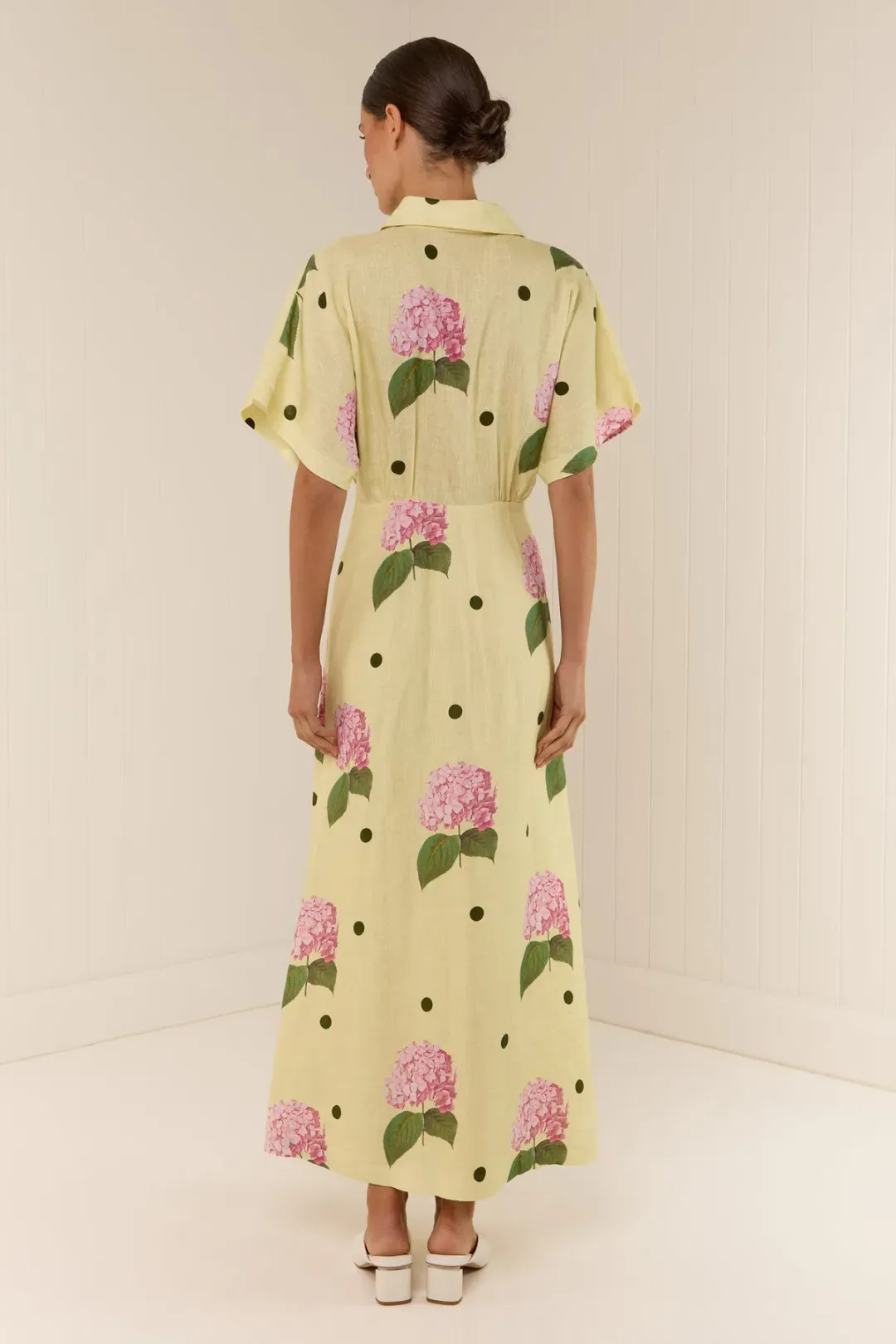 Palm Noosa Jasmine Dress Yellow Floral Size AU 12 for rent on The Volte - main image