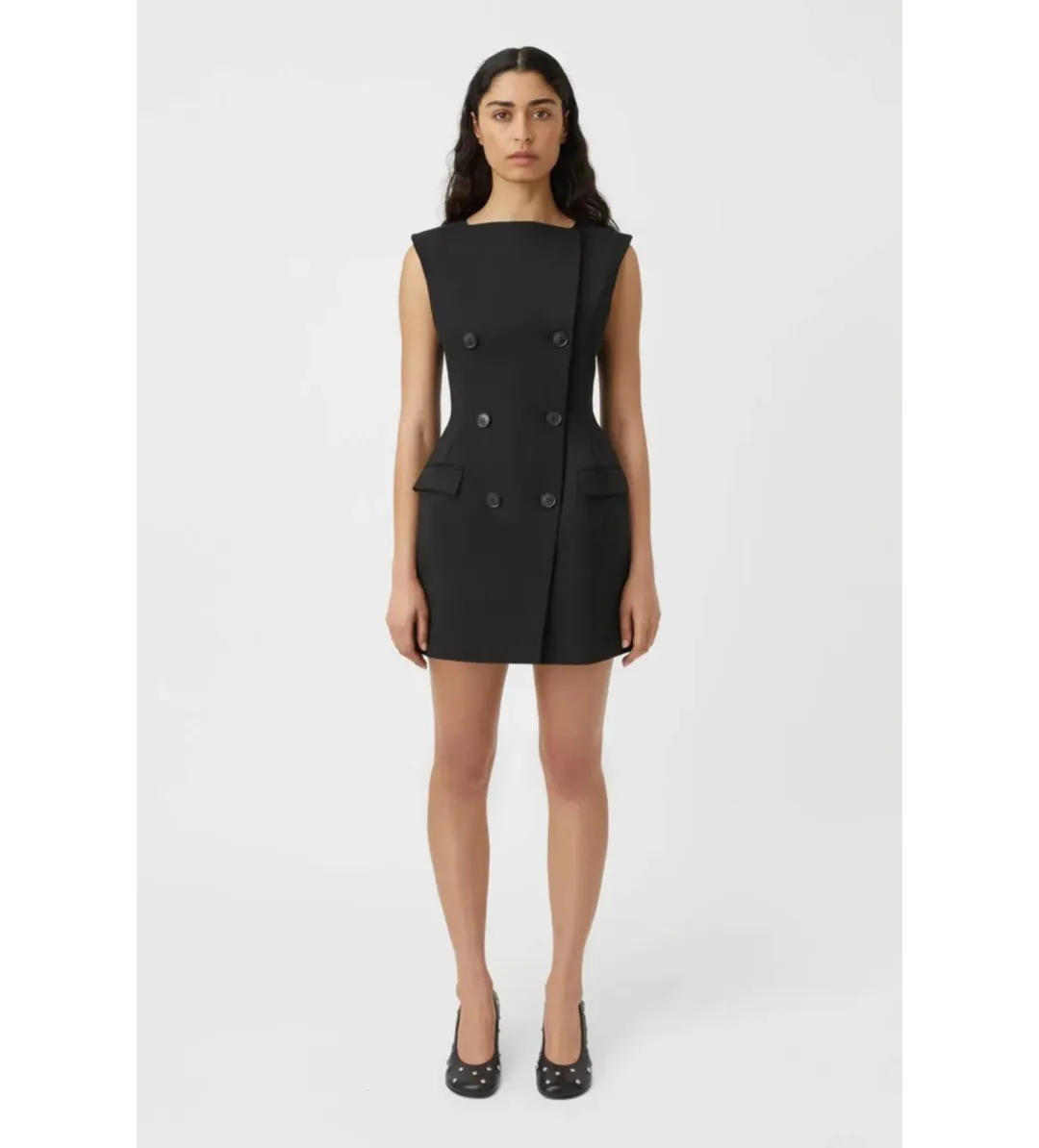 Camilla and Marc Dusk Mini Dress Black Size AU 12 for rent on The Volte - main image