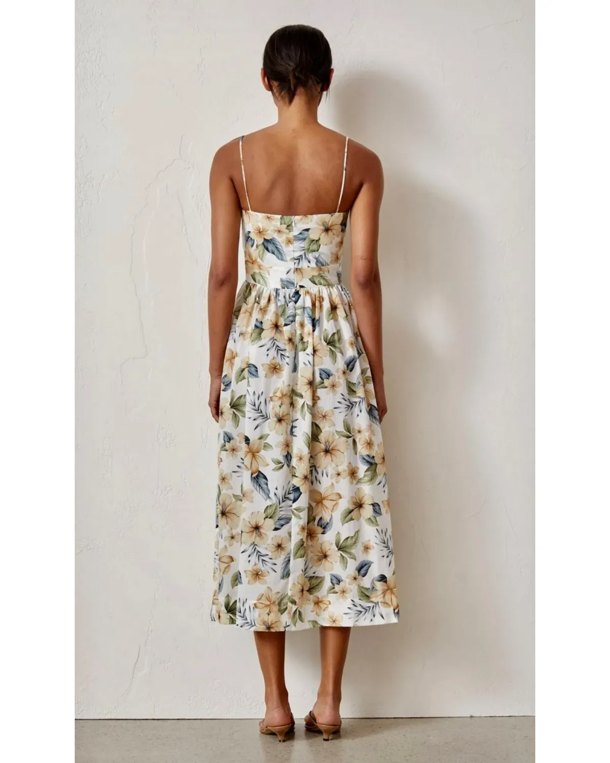 Bec & Bridge Fleurette Midi Dress Floral Size AU 8 - Image 3