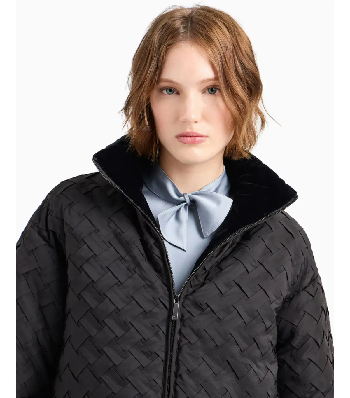 Emporio Armani Full-Zip Jacket in Woven Technical Fabric Black Size IT 48 / AU 16 - Image 3