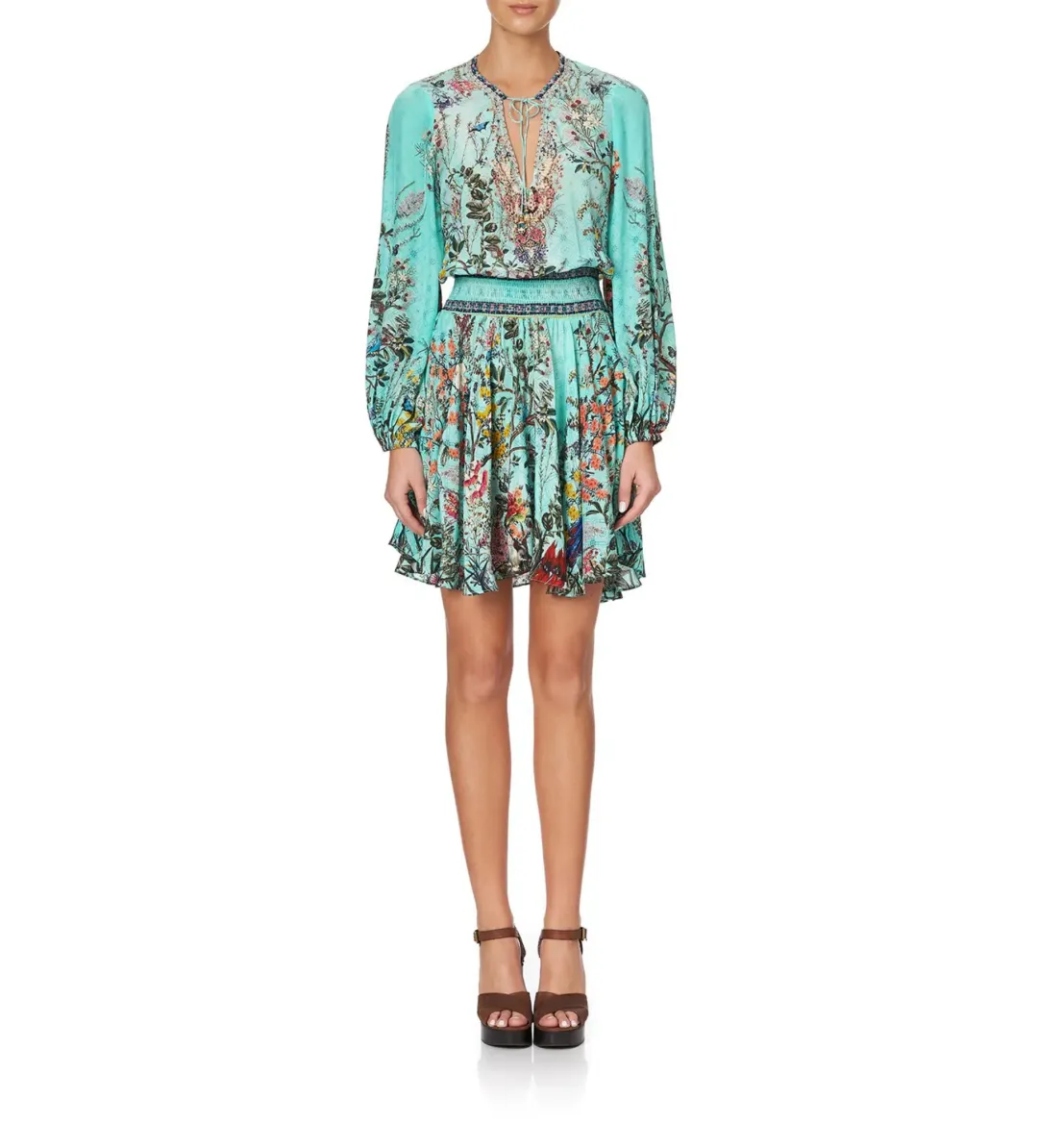 Camilla Millas Backyard Shirred Relaxed Short Dress Size S / AU 10 for rent on The Volte - main image