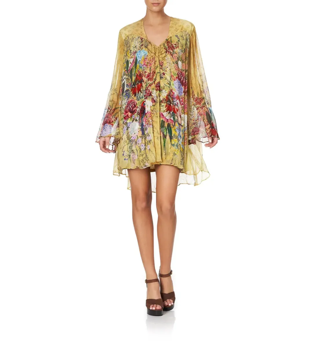 Camilla Among The Gumtrees Short Dress with Yoke Size S / AU 10 for rent on The Volte - main image