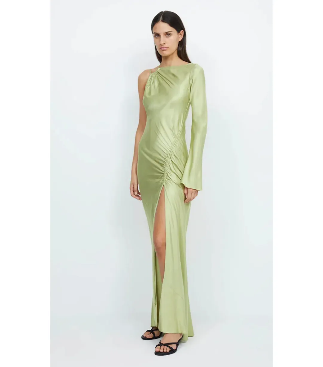 Bec & Bridge Kai Asym Maxi Dress Pear Size AU 6  for rent on The Volte - main image