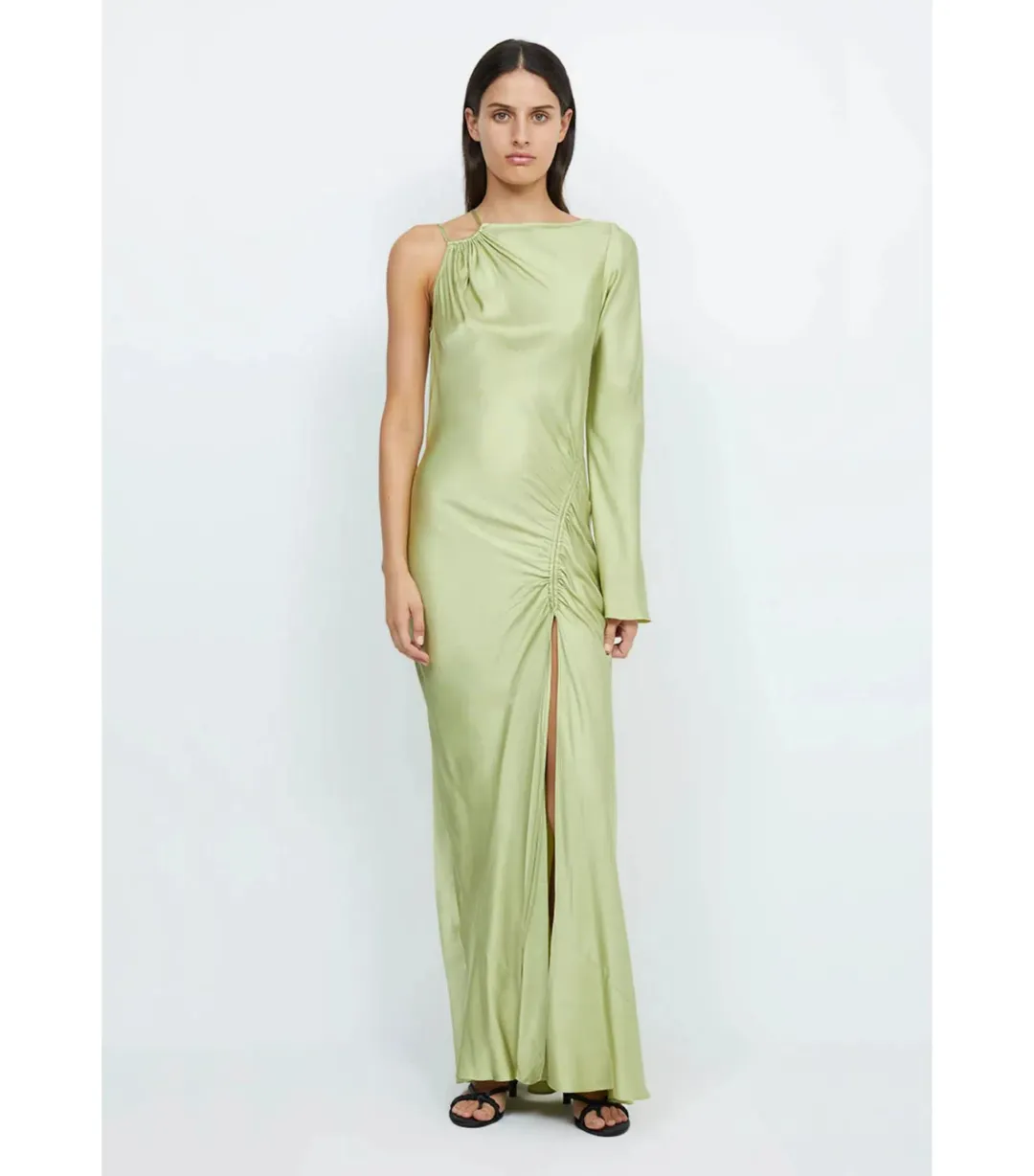 Bec & Bridge Kai Asym Maxi Dress Pear Size AU 6  for rent on The Volte - main image