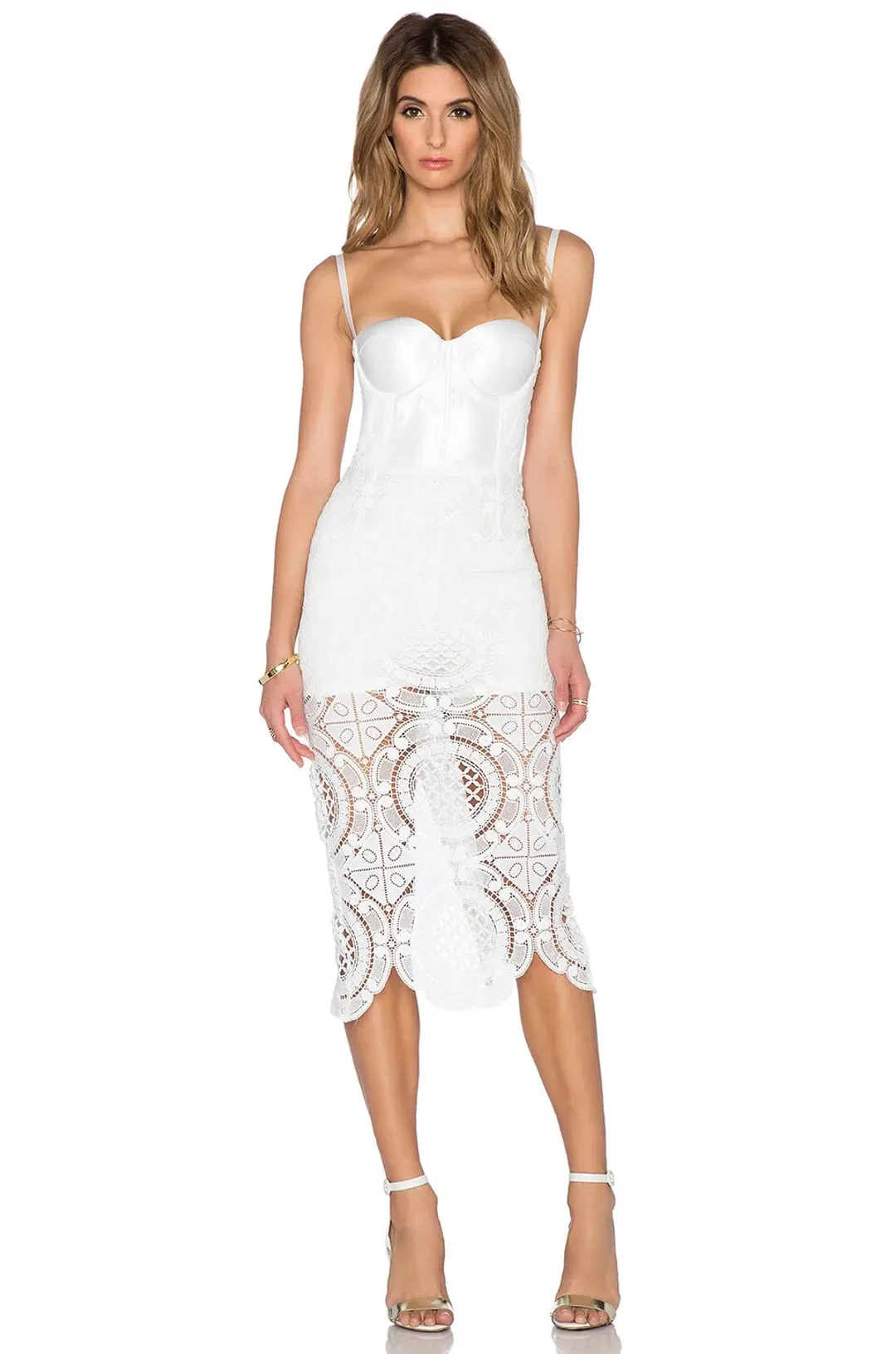 MISHA Flora Dress White Size 6/XS for rent on The Volte - main image