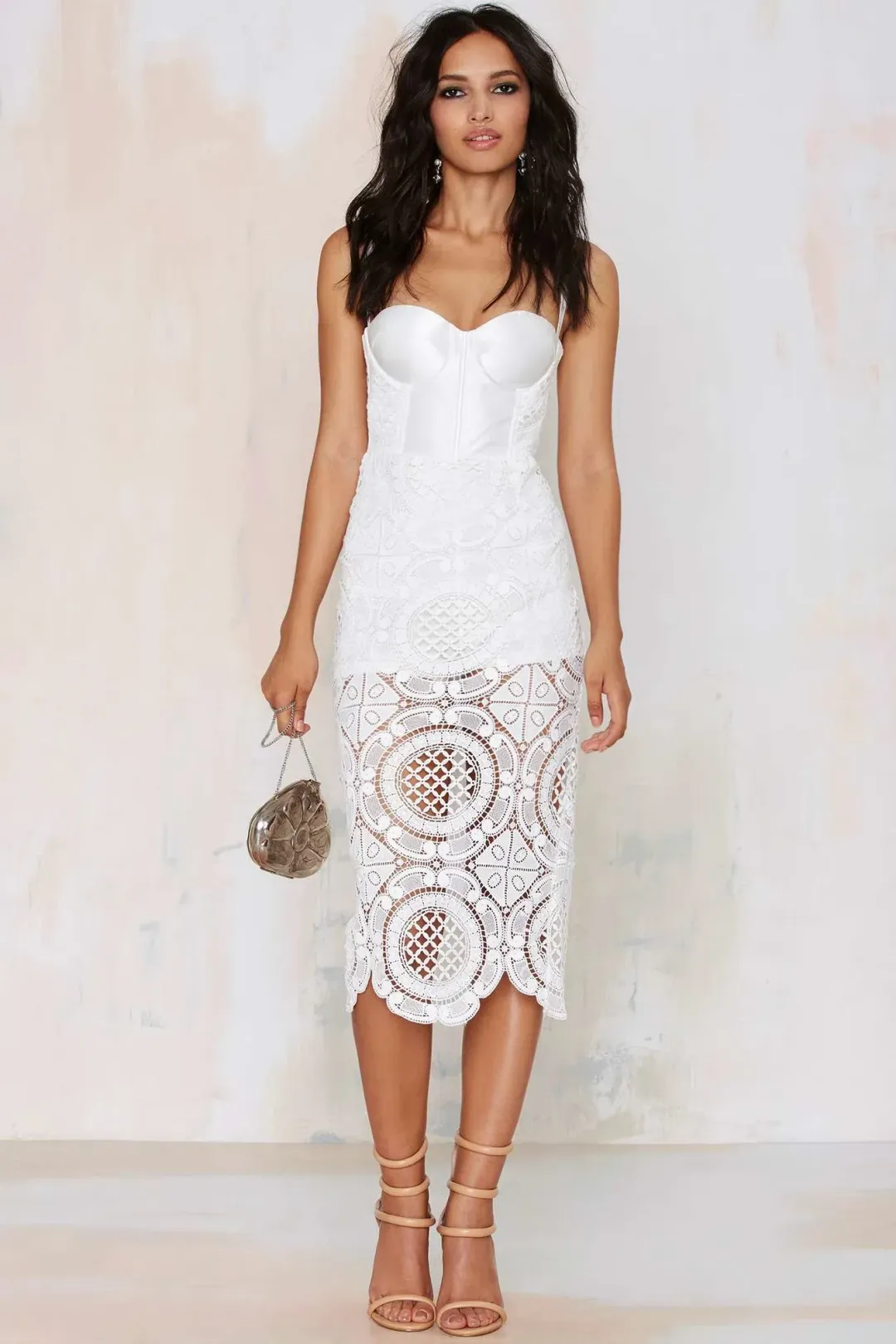 MISHA Flora Dress White Size 6/XS for rent on The Volte - main image