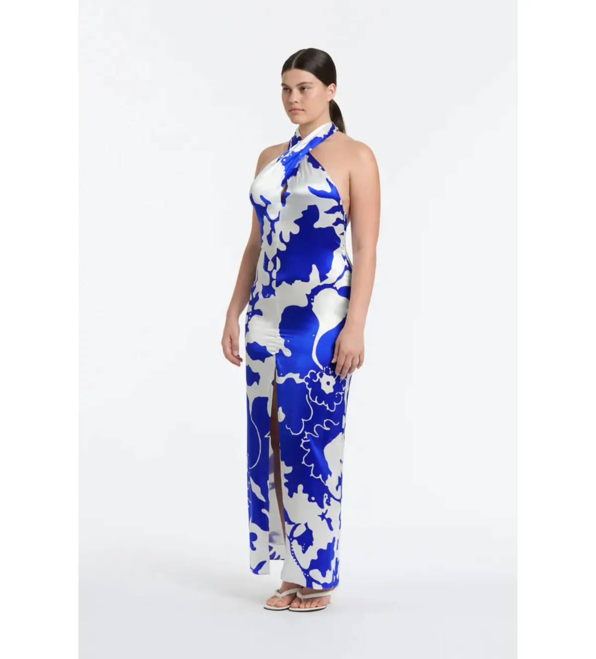 Sir The Label Esme Halter Midi Dress Merce Abstract Print Size 0 / AU 6 - Image 2